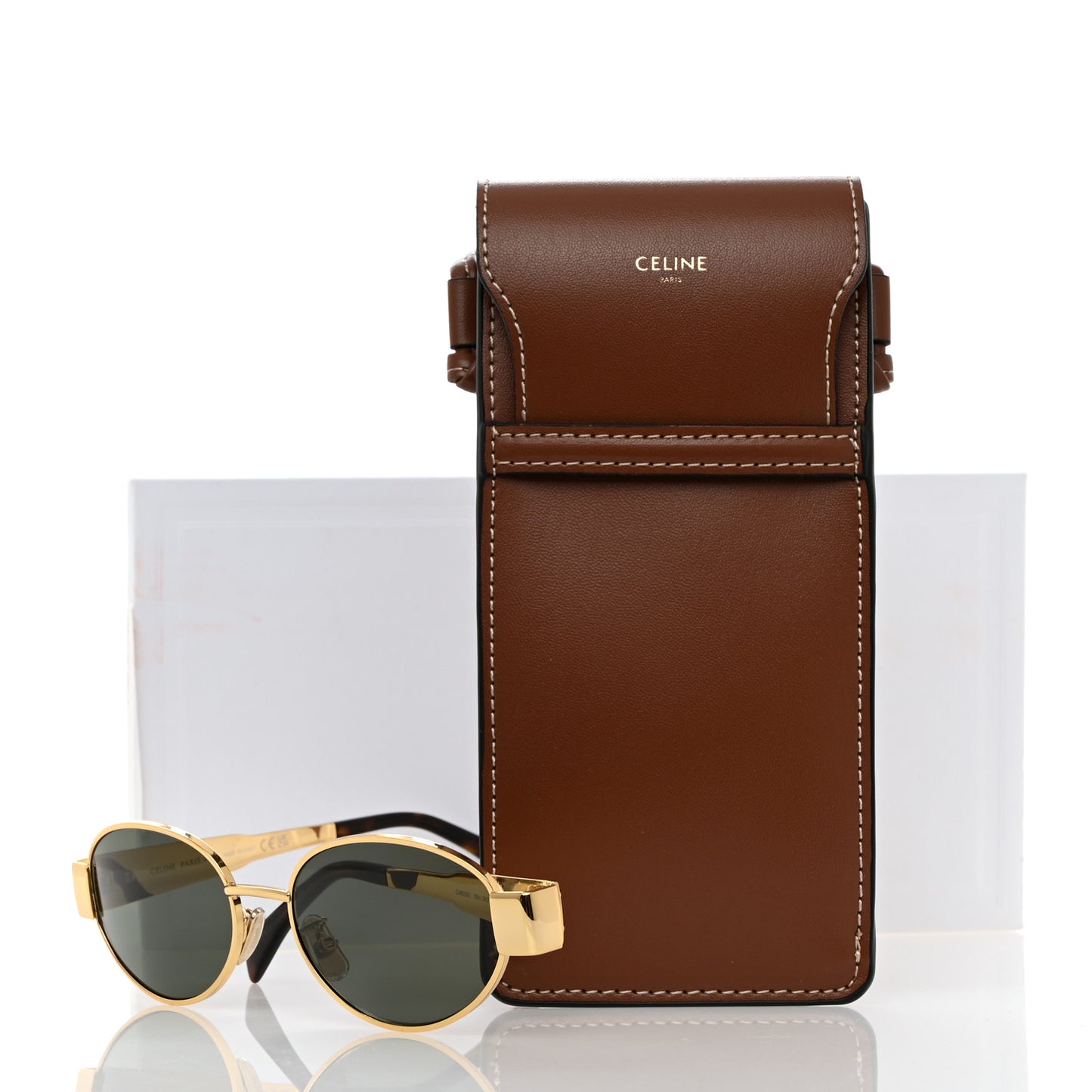 Metal Triomphe 01 Sunglasses CL40235U Gold Green