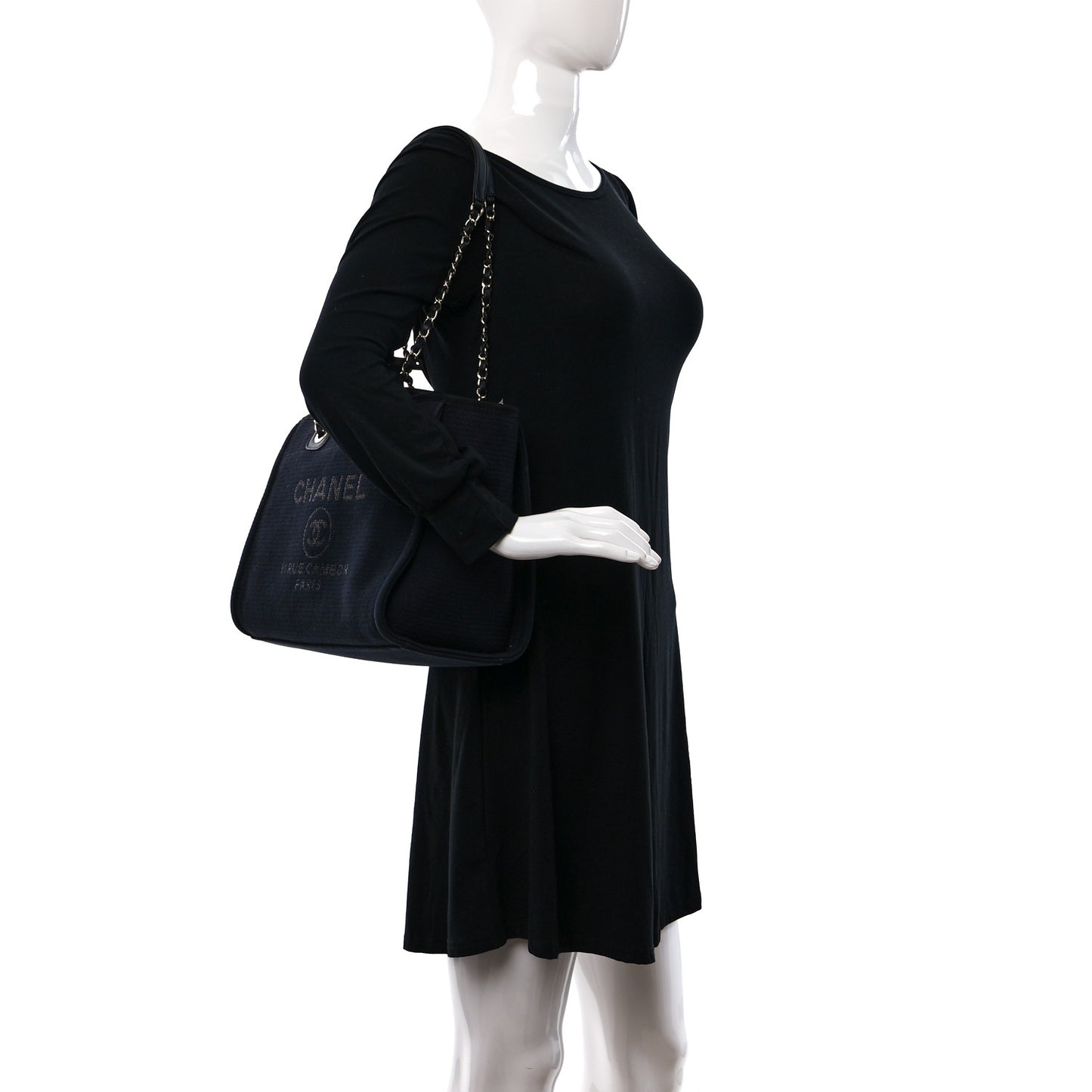 Mixed Fibers Small Deauville Tote Black