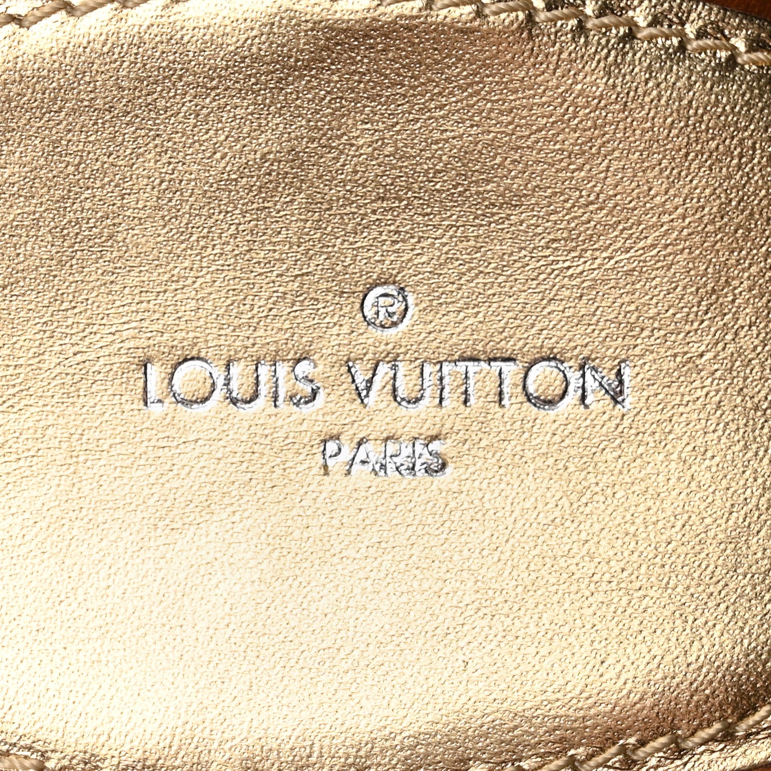 Louis Vuitton Monogram Metallic Calfskin Cottage Clog Mules 38 Brown Gold 7 of 18