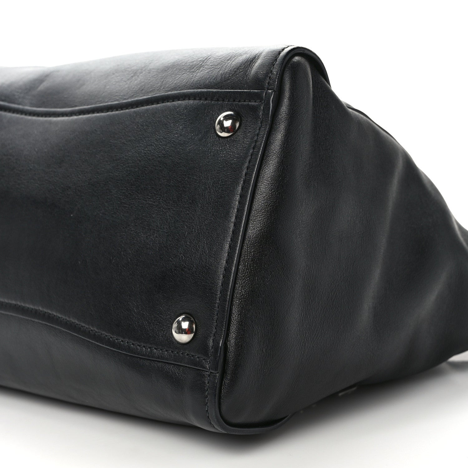 Miu Miu Soft Calf Studded Top Handle Bag Black 10 of 10