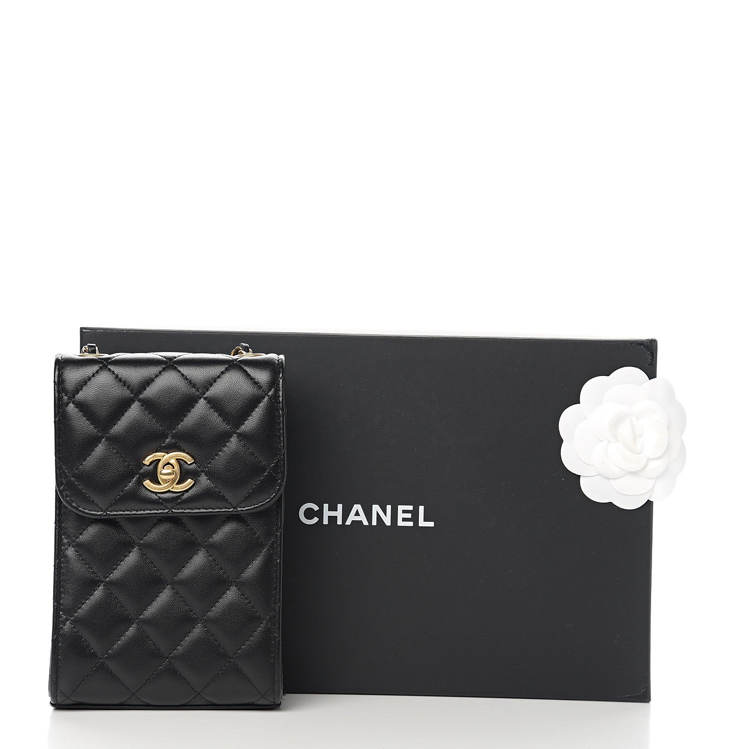 Chanel Lambskin Quilted Vertical Pearl Crush Flap With Chain Black 12 of 12