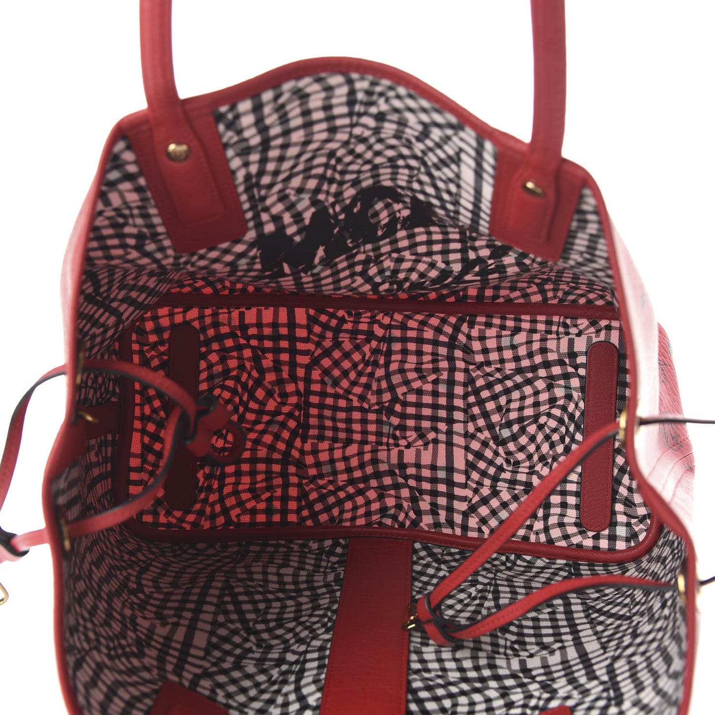 Visetos Medium Liz Reversible Shopper Tote Ruby Red