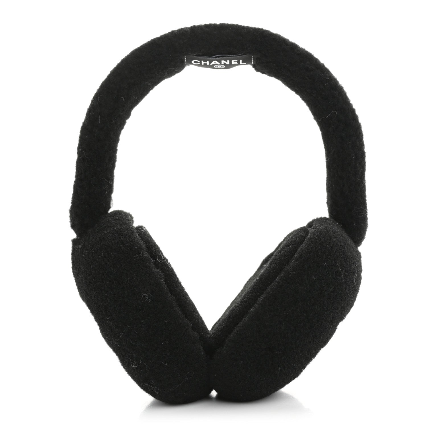 Chanel Shearling CC Ear Muffs Black 1 of 5
