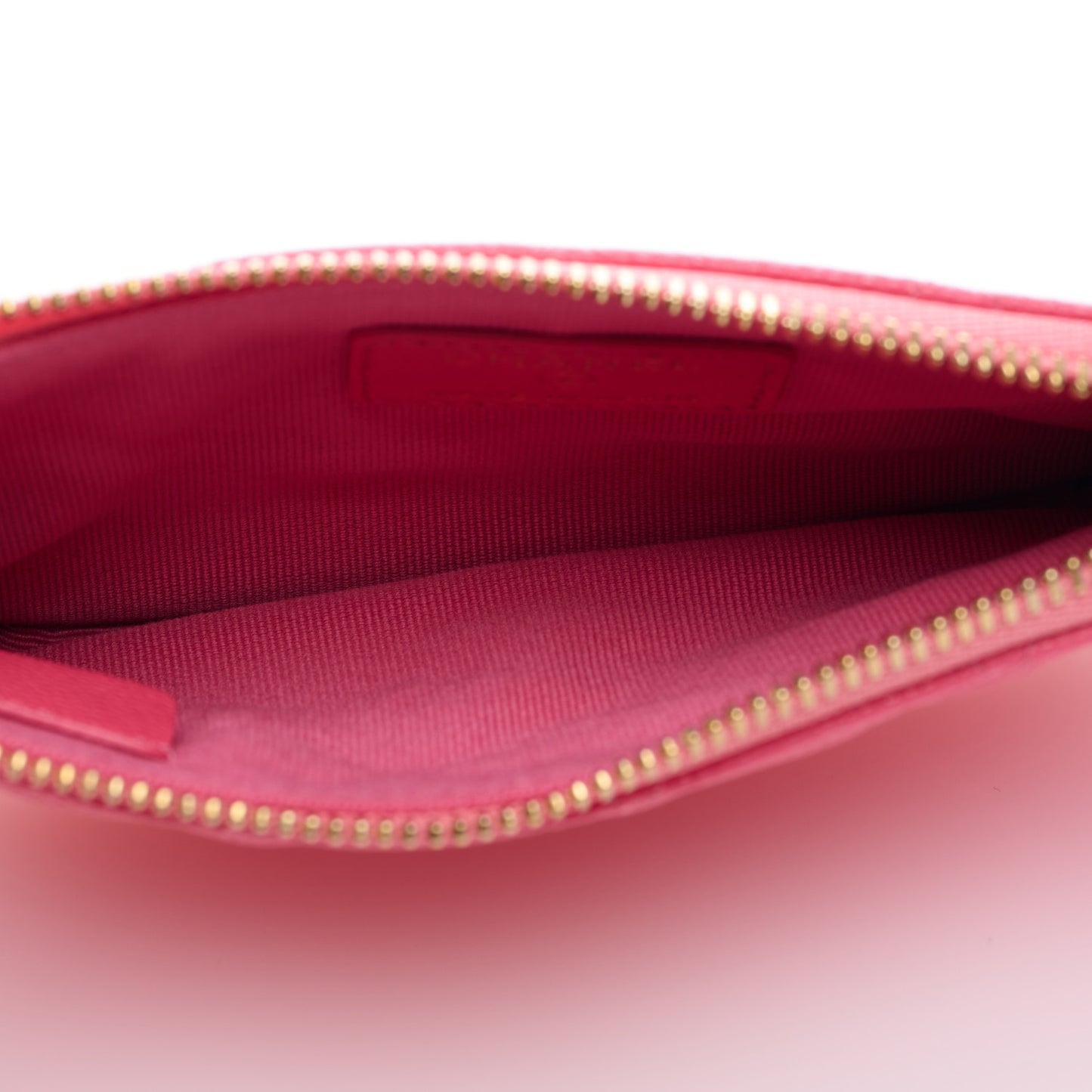 Caviar Quilted Small Cosmetic Case Pink