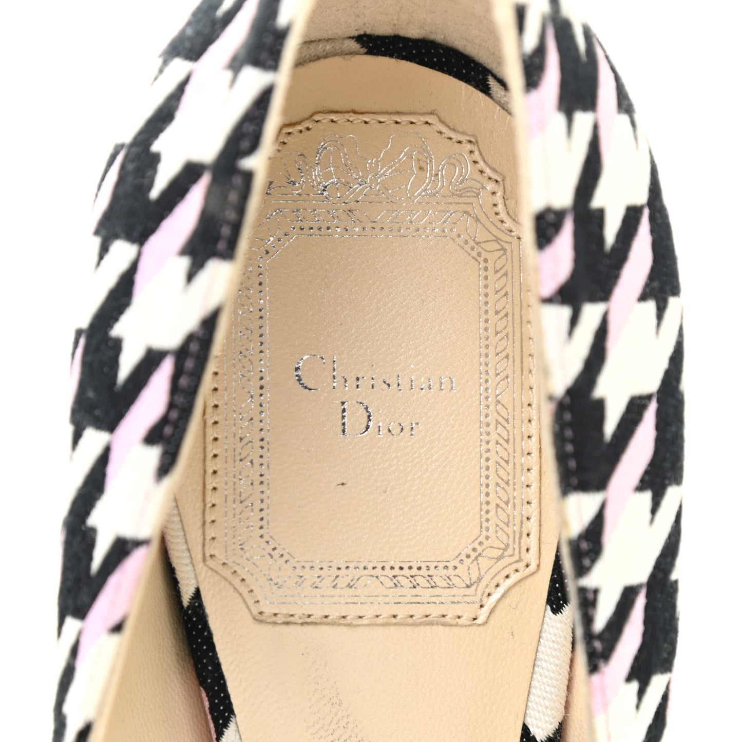 Canvas Herringbone Volt Pump 36.5 Black White
