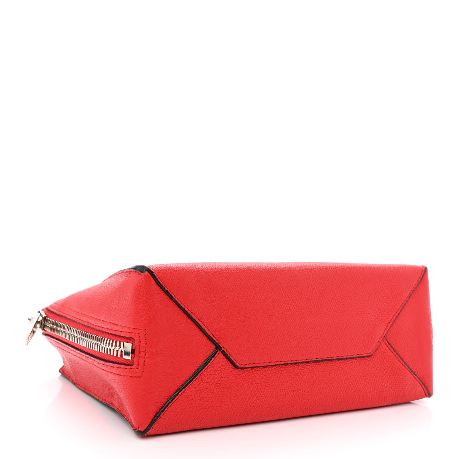 Balenciaga Grained Calfskin Plate Hardware Papier A6 Zip Around Tote Rouge Houx 4 of 18