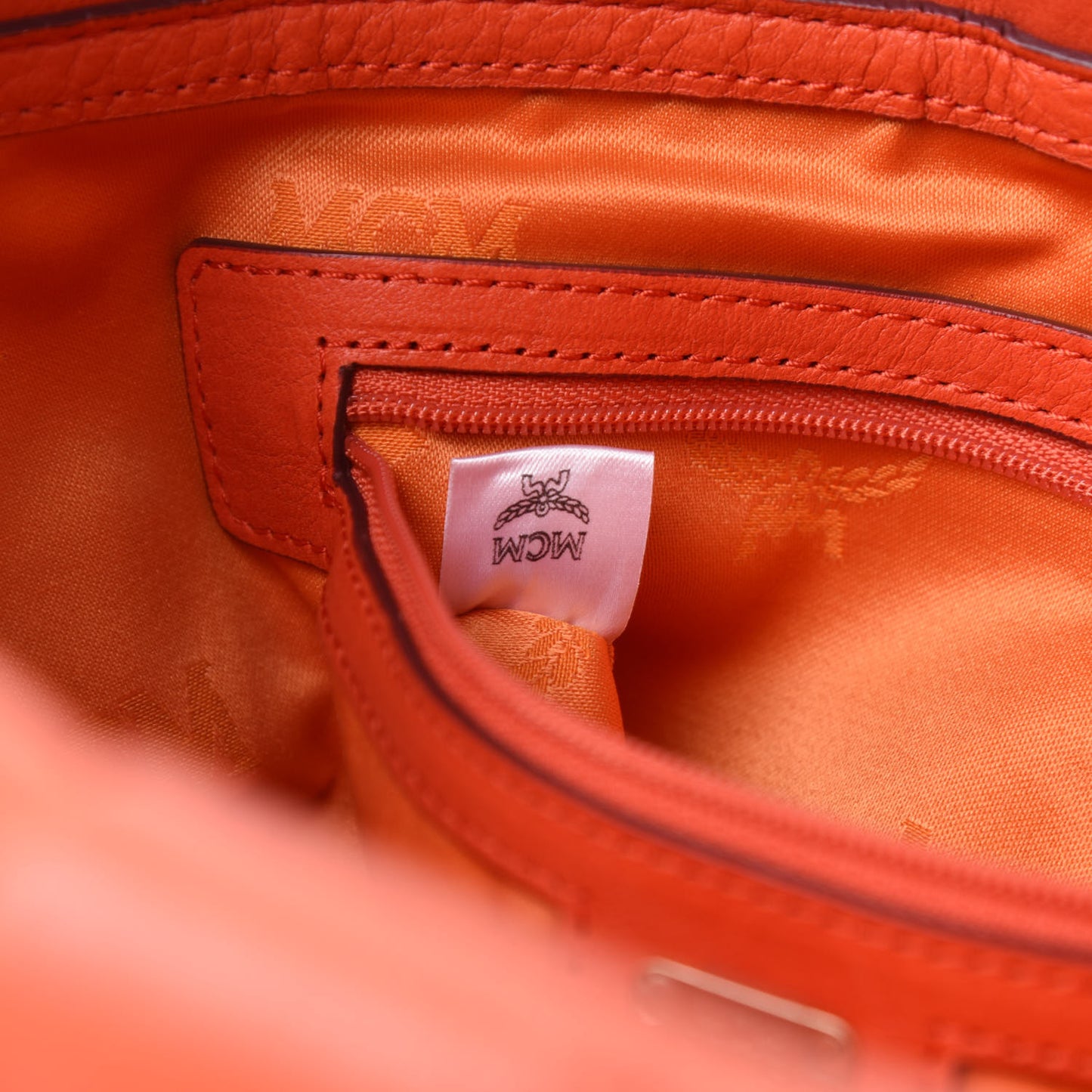 Calfskin Ottomar Monogram Tote Orange