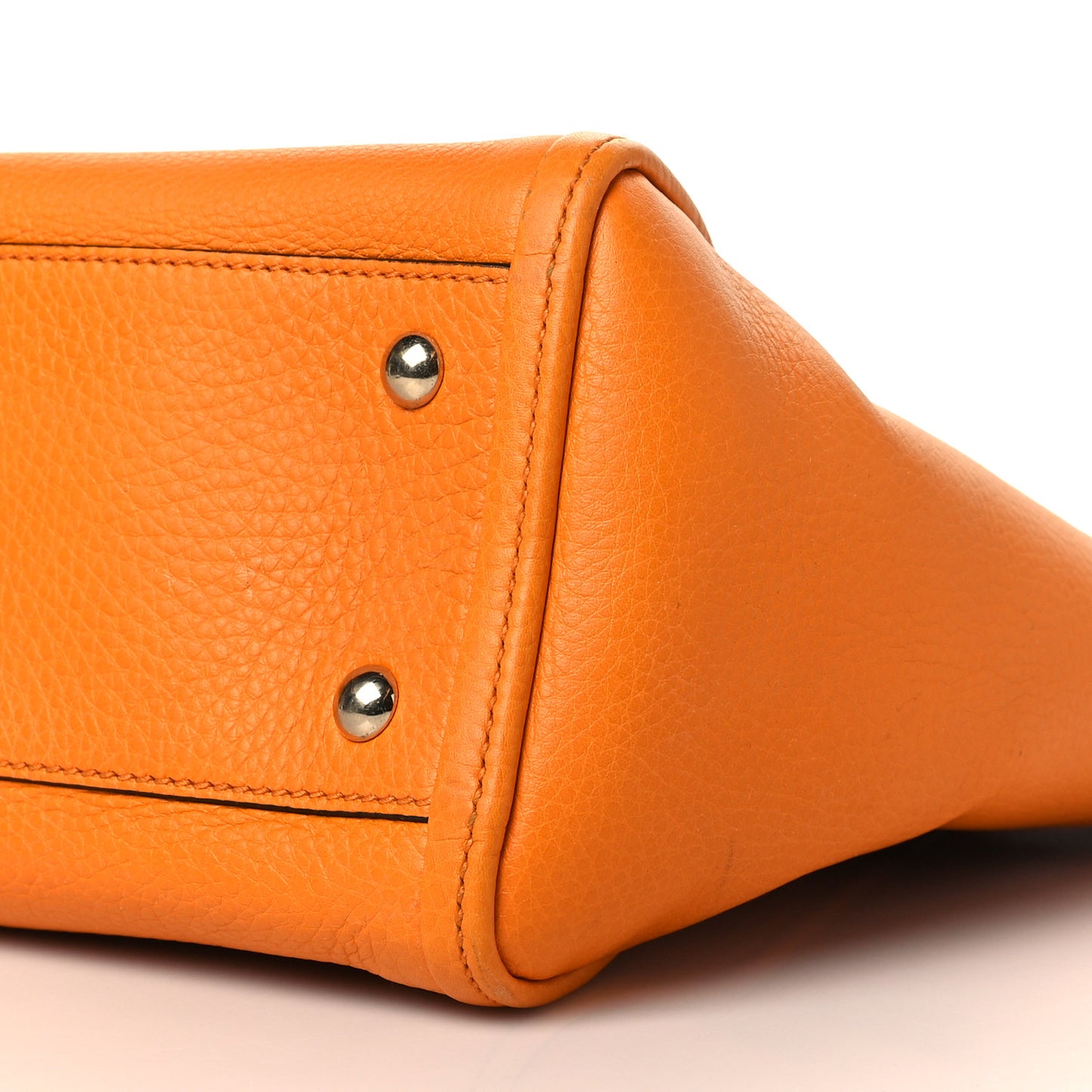 Pebbled Calfskin Small Soho Top Handle Bag Curcuma