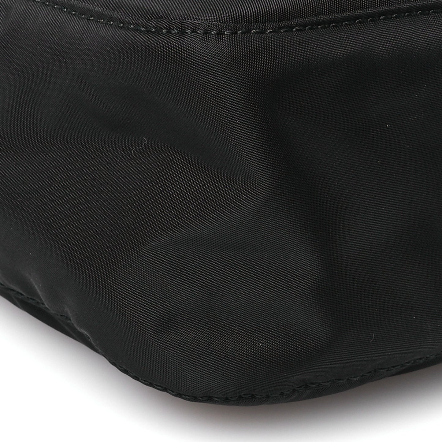 Re-Nylon Vela Saffiano Pocket Double Zip Messenger Bag Black