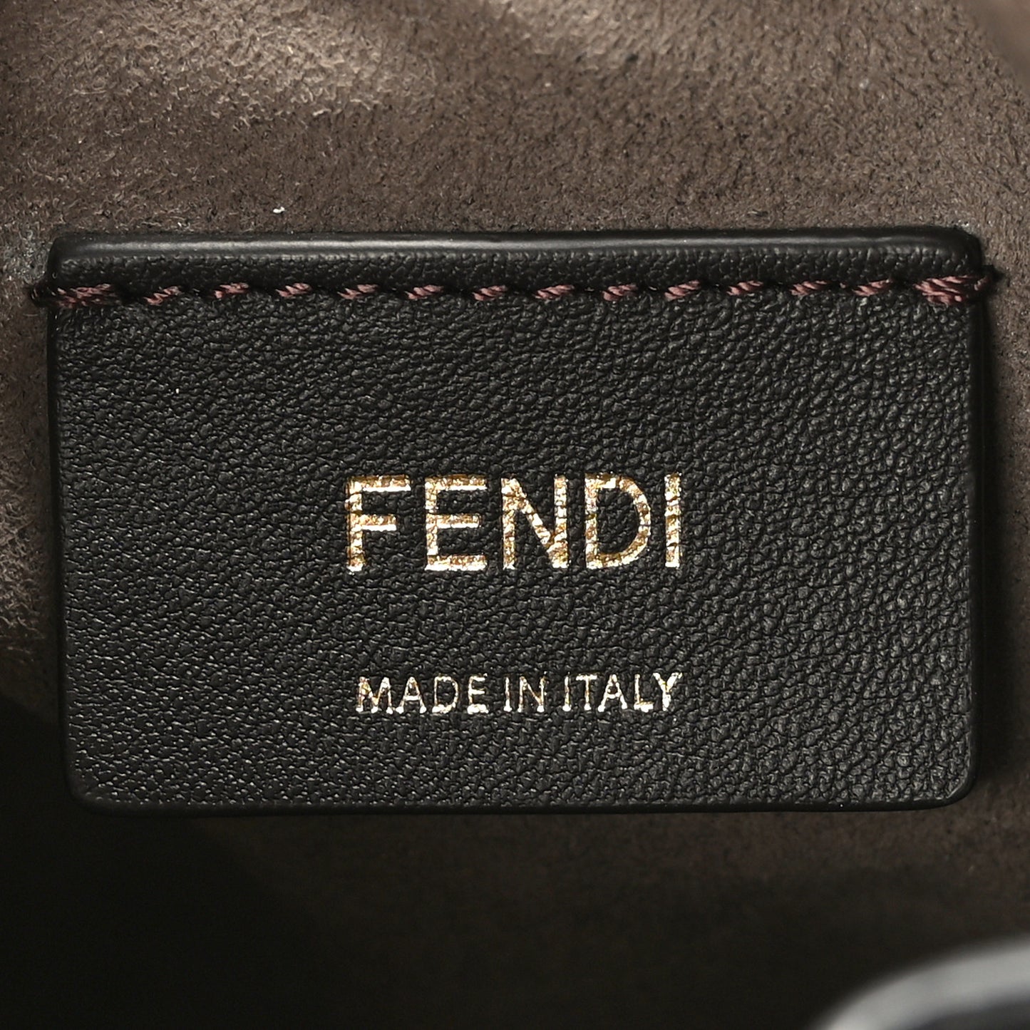 Vitello Liberty F is Fendi FF 1974 Embossed Mini Mon Tresor Bucket Bag Black