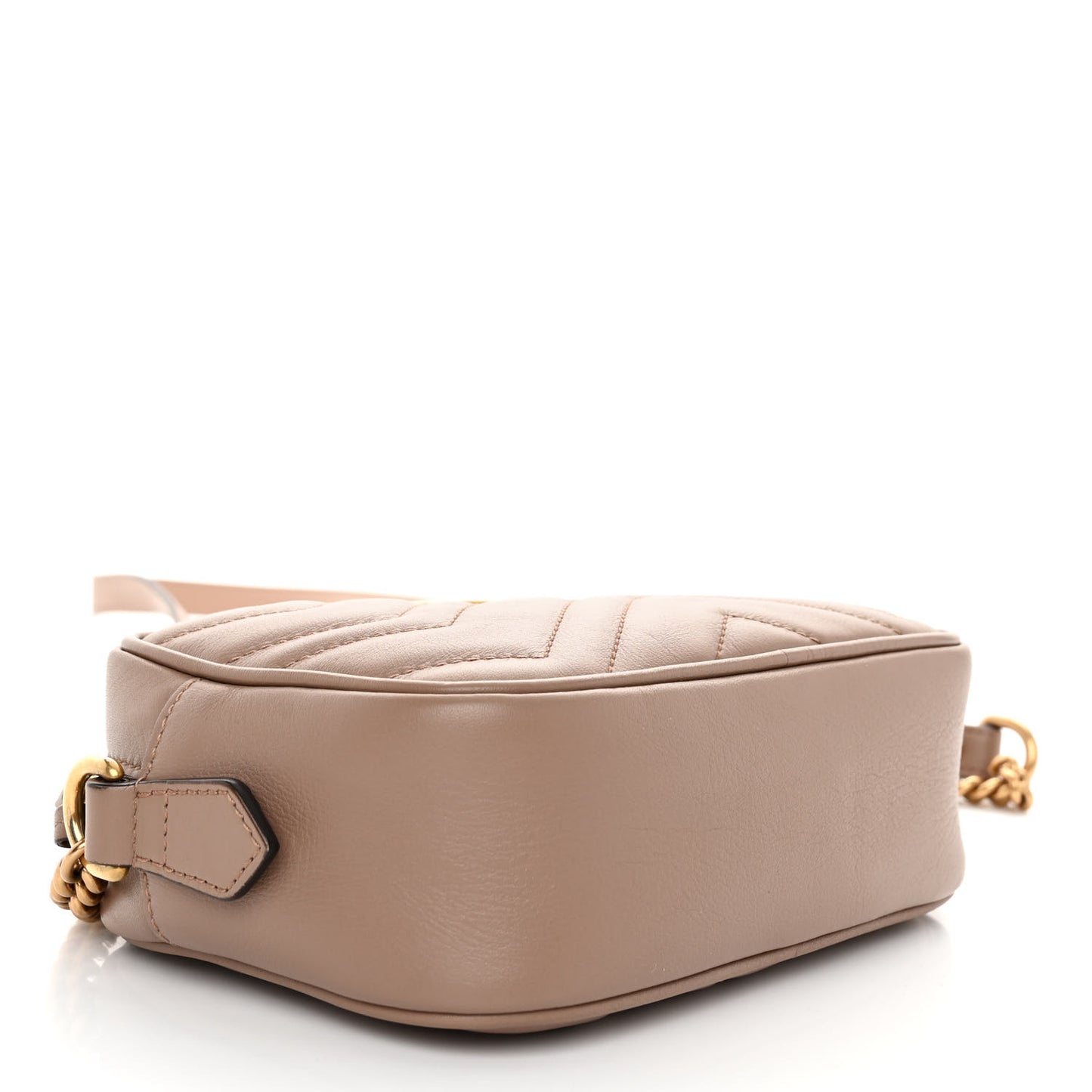 Calfskin Matelasse Mini GG Marmont Chain Shoulder Bag Porcelain Rose