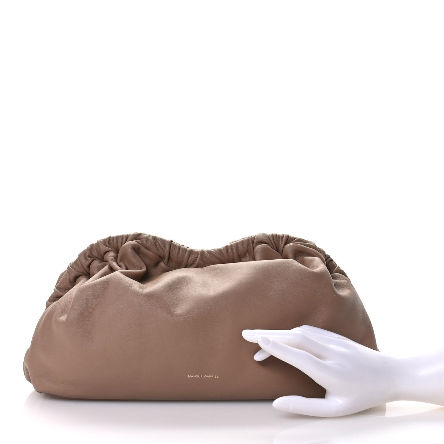 Lambskin Cloud Clutch Biscotto