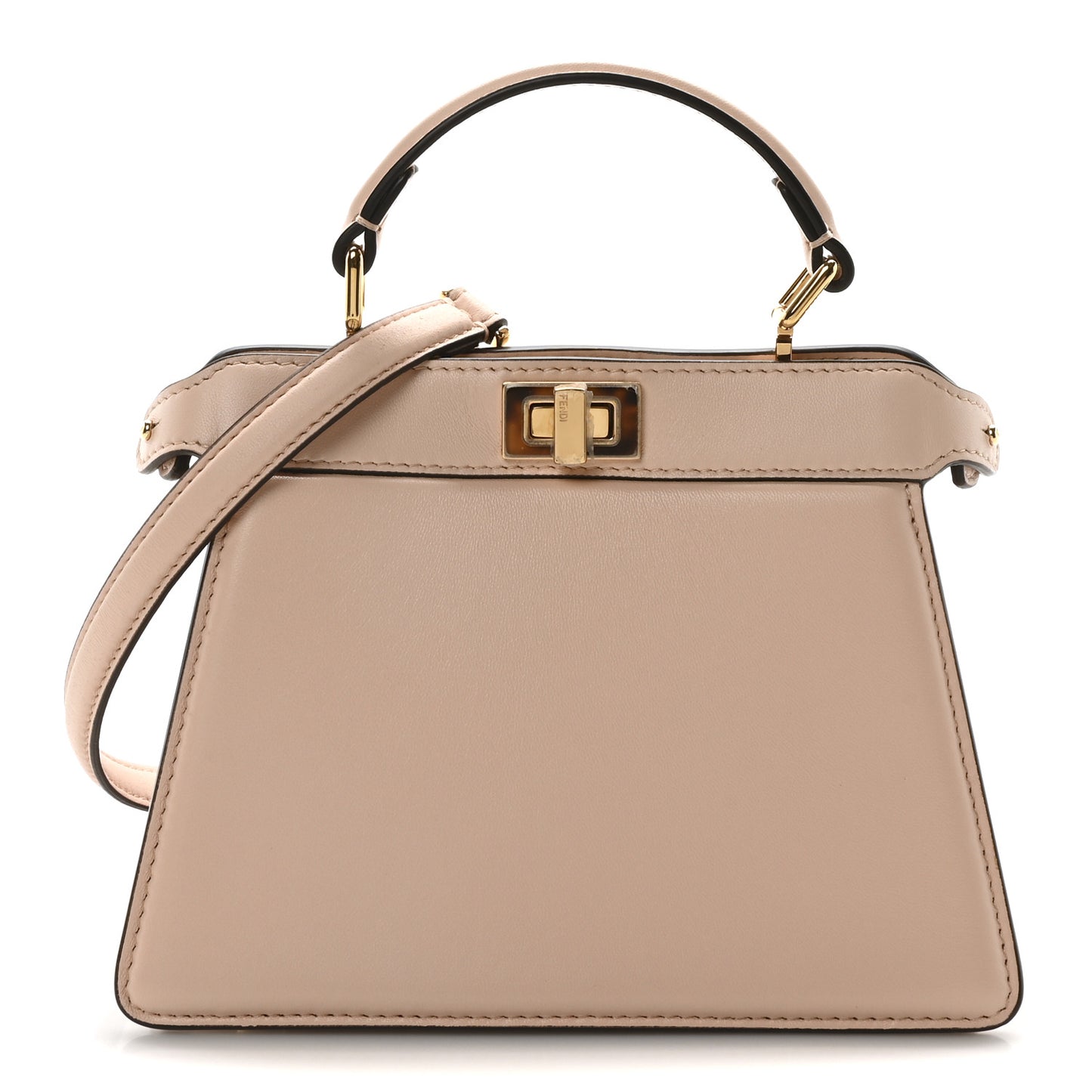 Shiny Nappa Plexiglass Petite Peekaboo I SEE U Satchel Light Rose