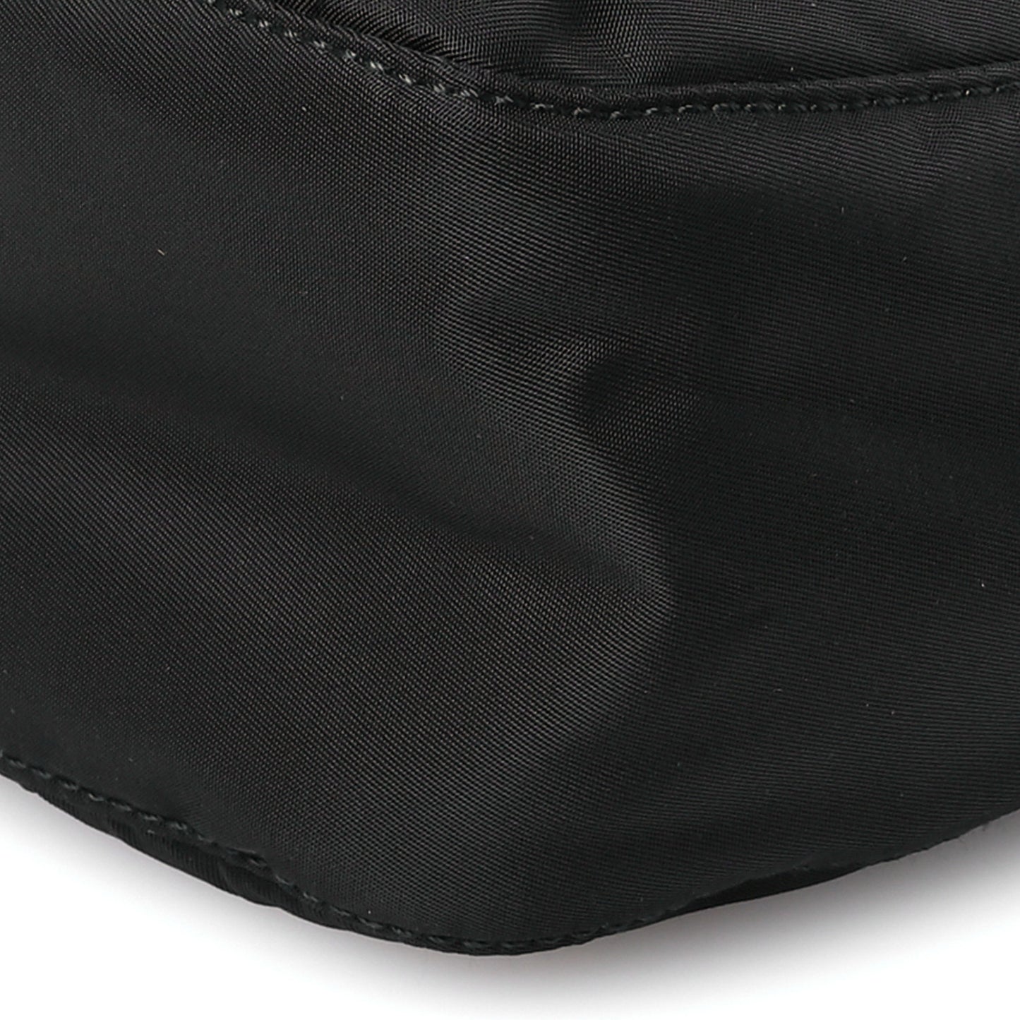 Re-Nylon Vela Saffiano Pocket Double Zip Messenger Bag Black