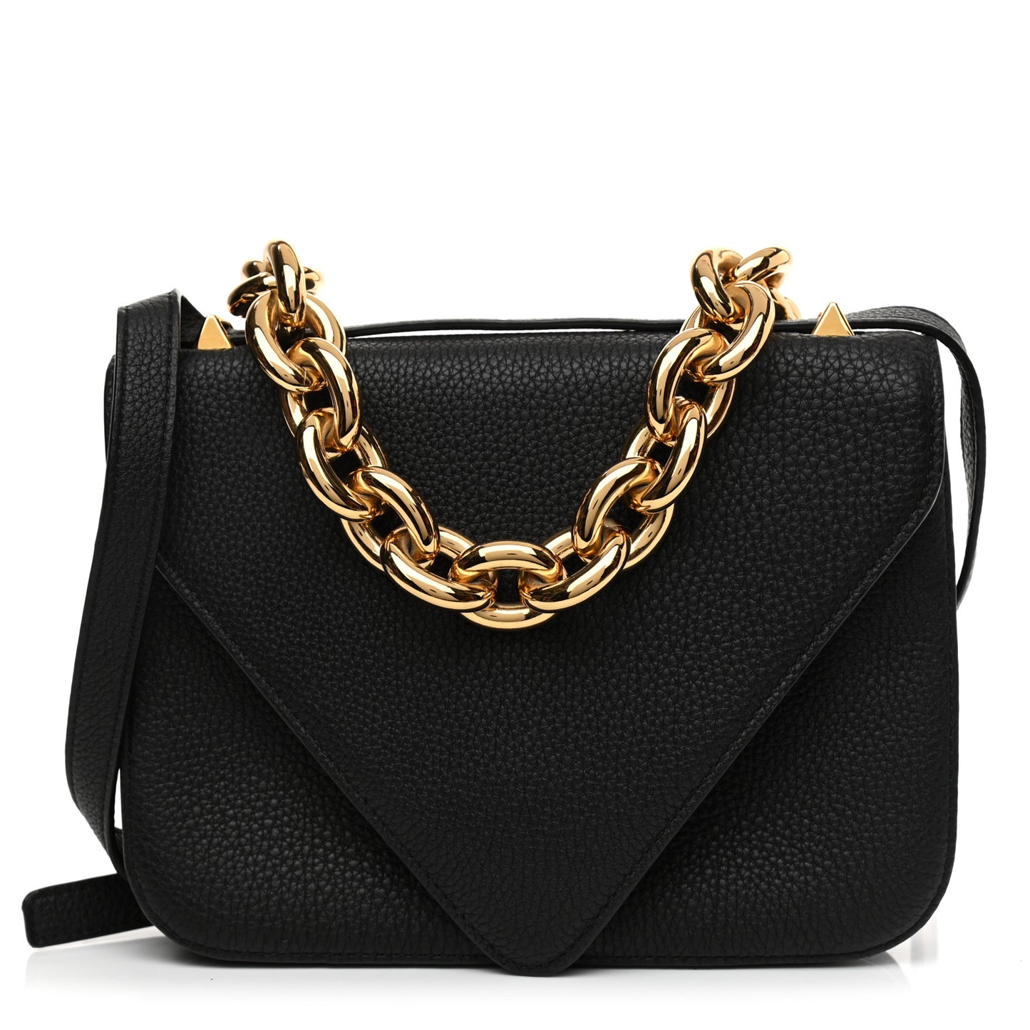 Calfskin Mount Envelope Bag Black