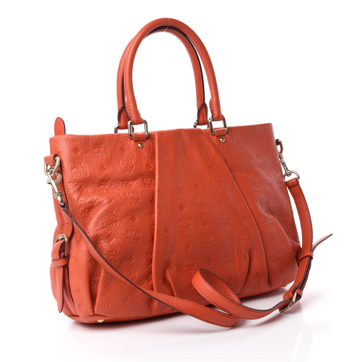 Calfskin Ottomar Monogram Tote Orange