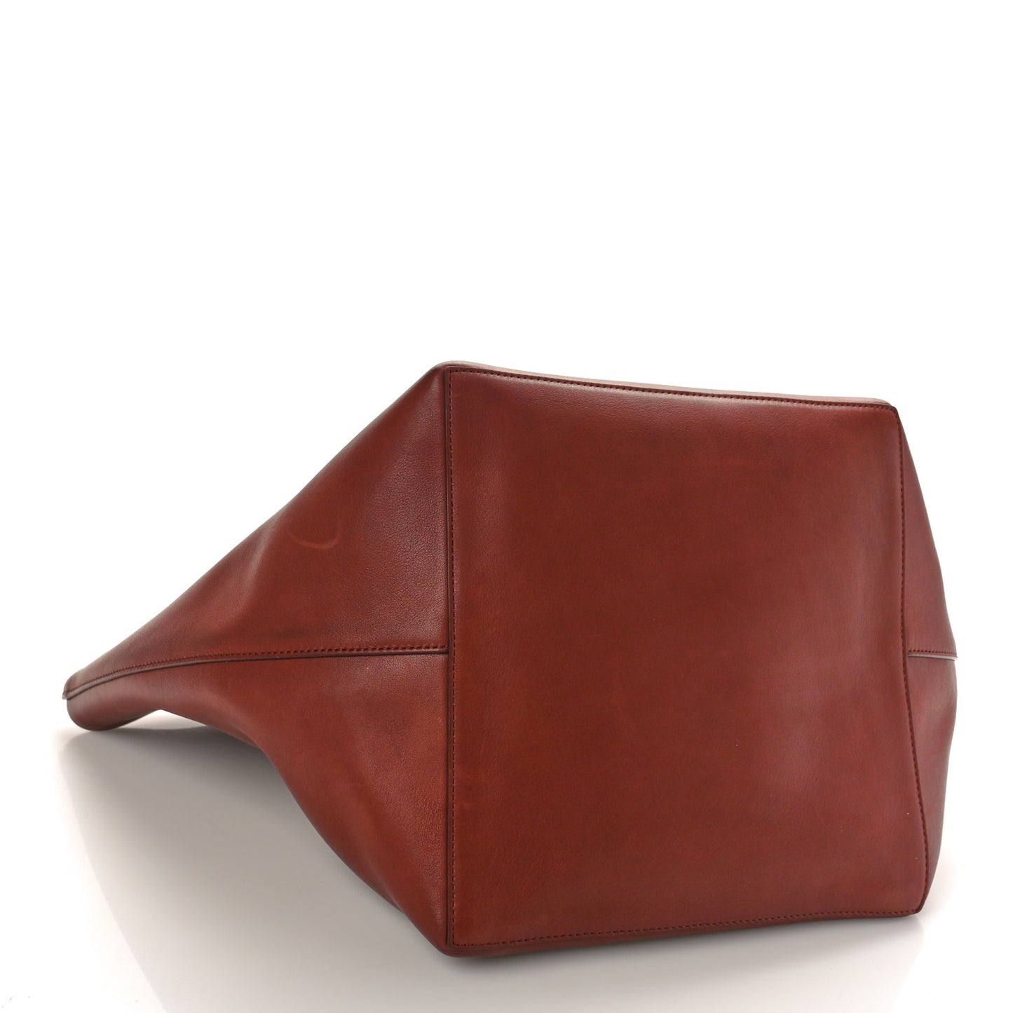 Polished Saddle Calfskin Park Tote Three Cognac