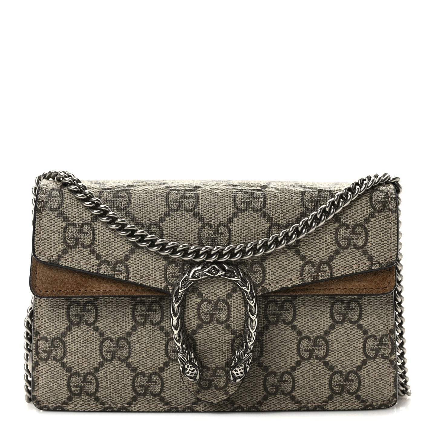 GG Supreme Monogram Super Mini Dionysus Shoulder Bag Taupe