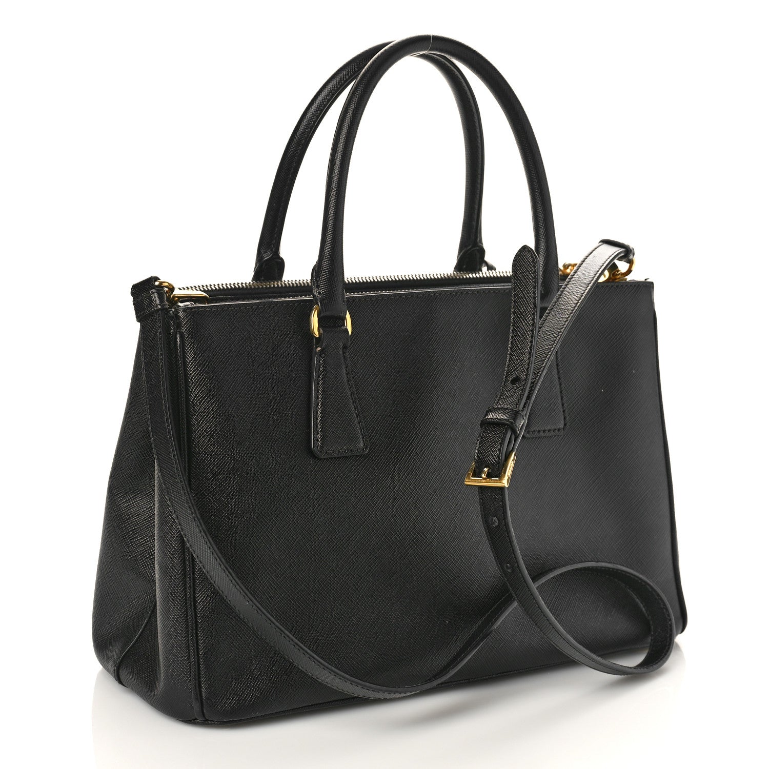 Prada Saffiano Medium Galleria Double Zip Tote Black 3 of 13