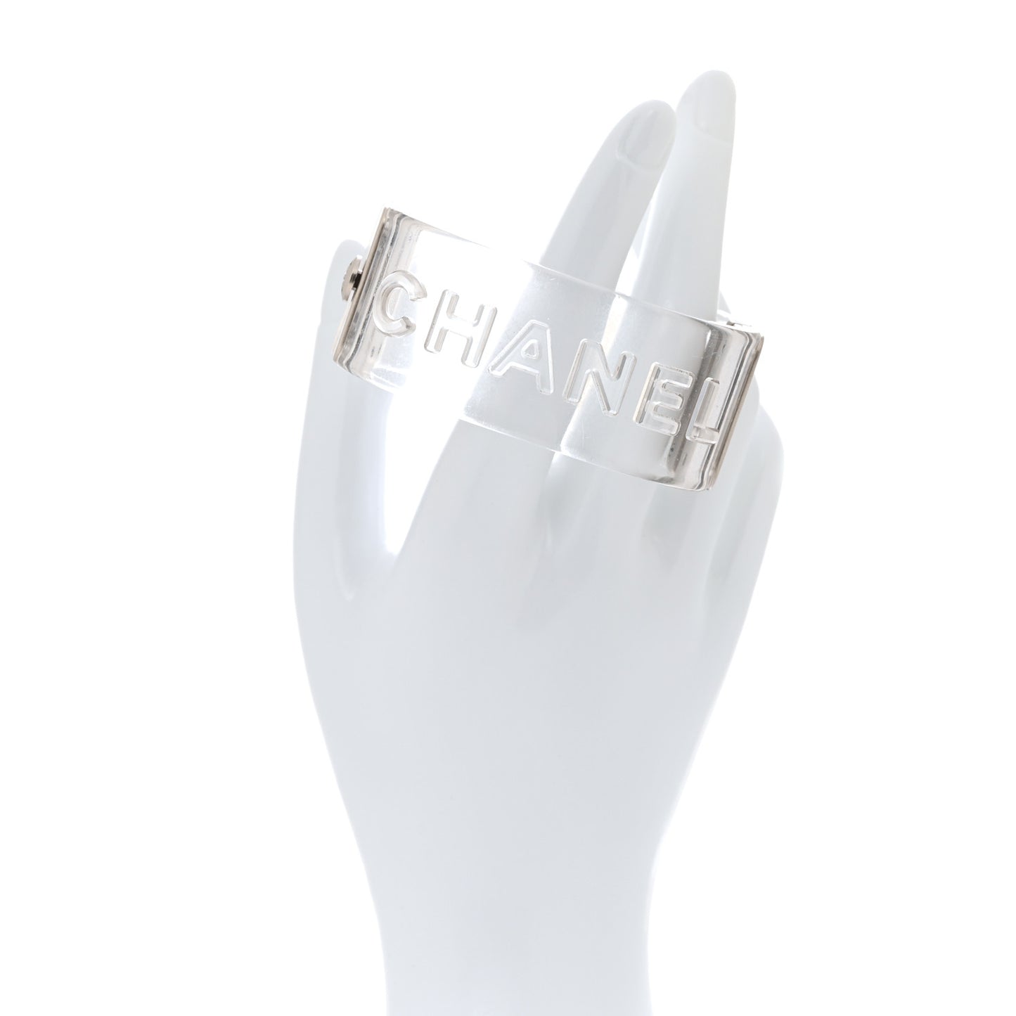 Lucite Logo Cuff Transparent