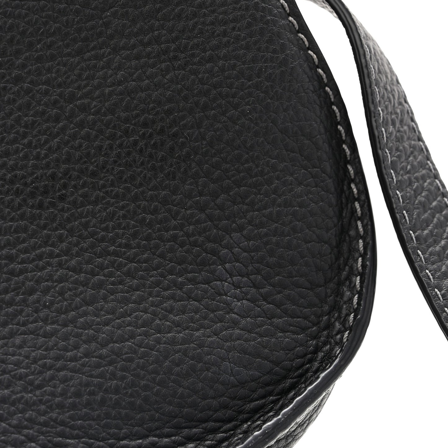 Calfskin Mini Marcie Round Crossbody Bag Black