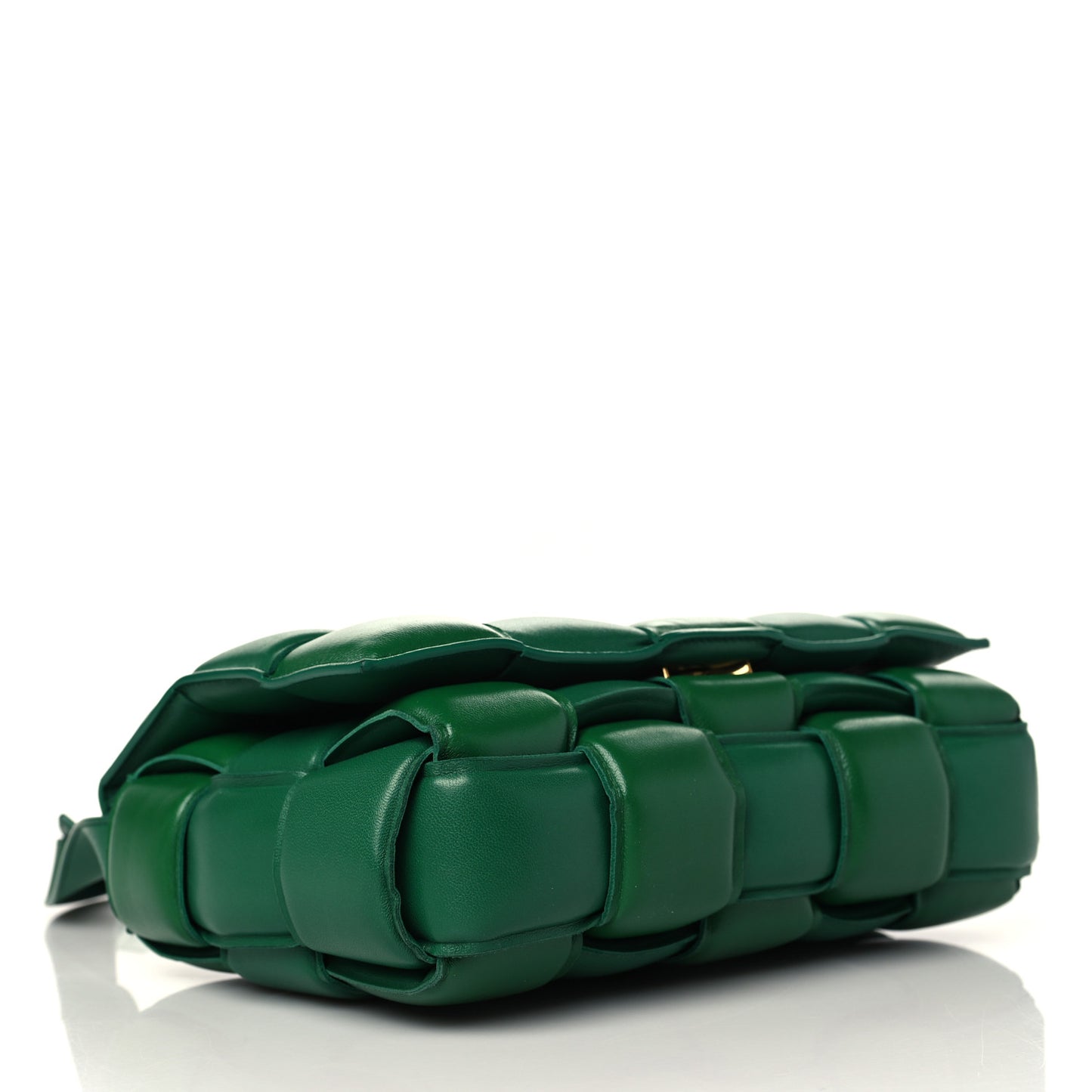 Nappa Maxi Intreccio Padded Cassette Crossbody Bag Racing Green