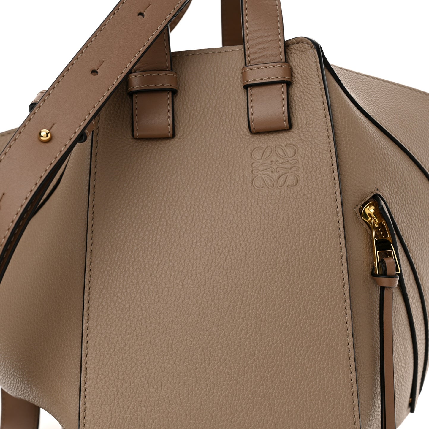 Calfskin Small Hammock Shoulder Bag Sand Mink
