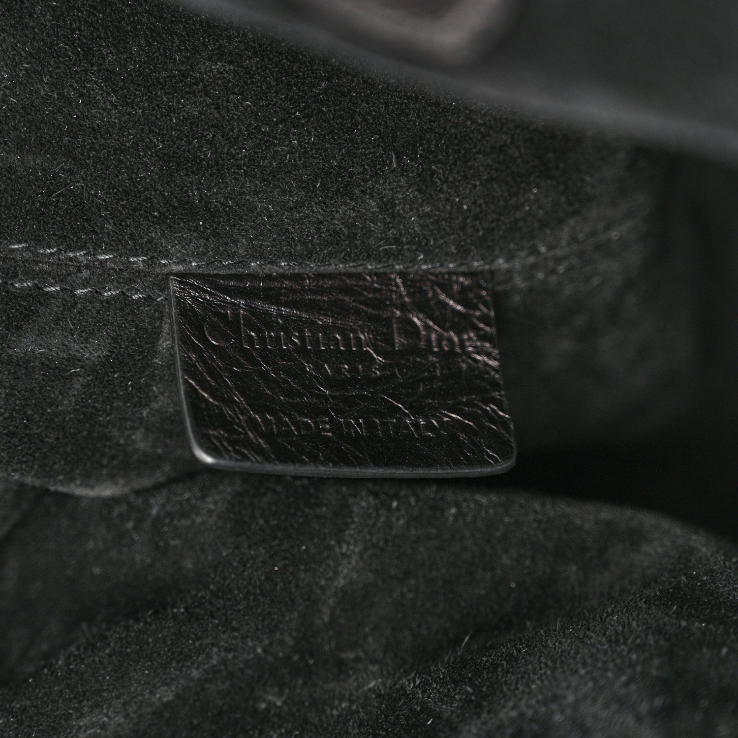 Christian Dior Crinkled Calfskin Macrocannage Medium Toujours Black 8 of 11