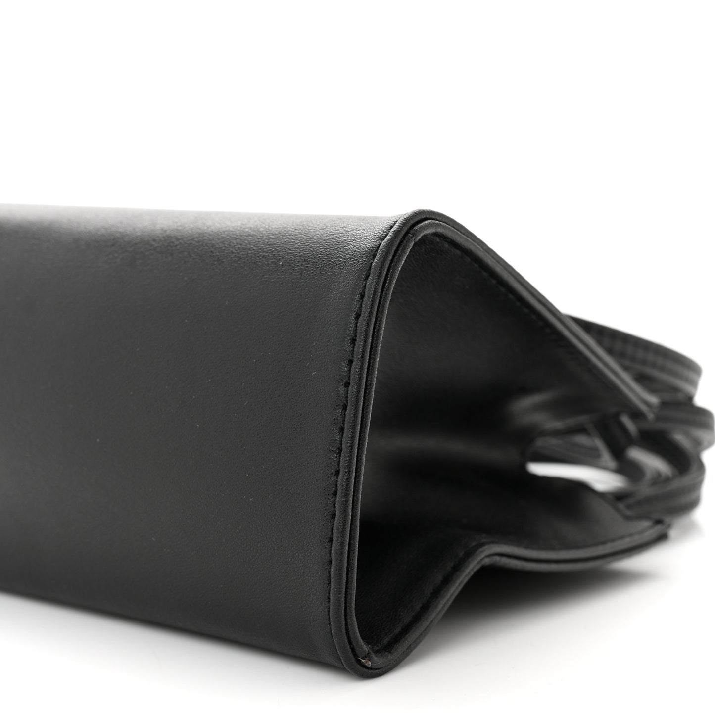 Vegan Leather Small Shopping Bag Black