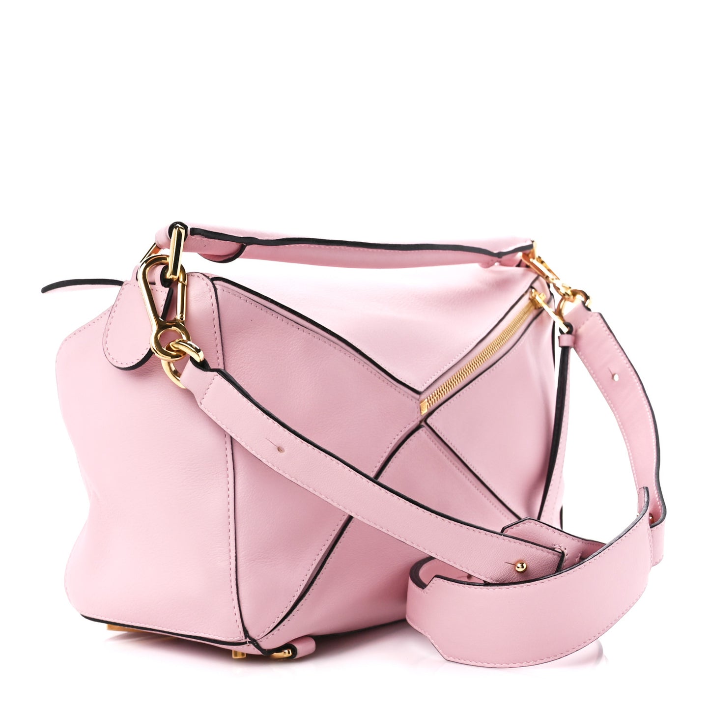 Calfskin Medium Puzzle Bag Light Pink