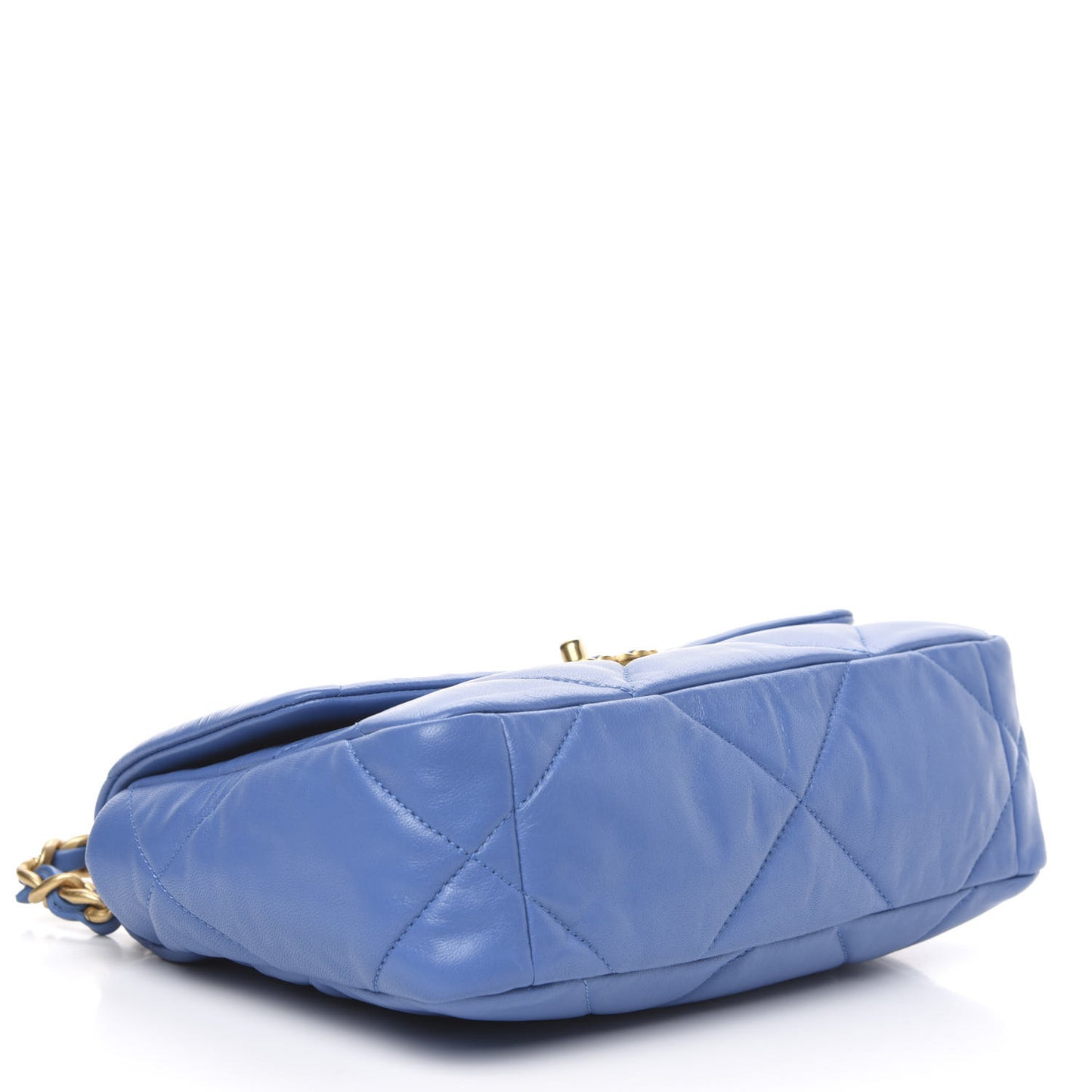 Lambskin Quilted Medium 19 Flap Blue
