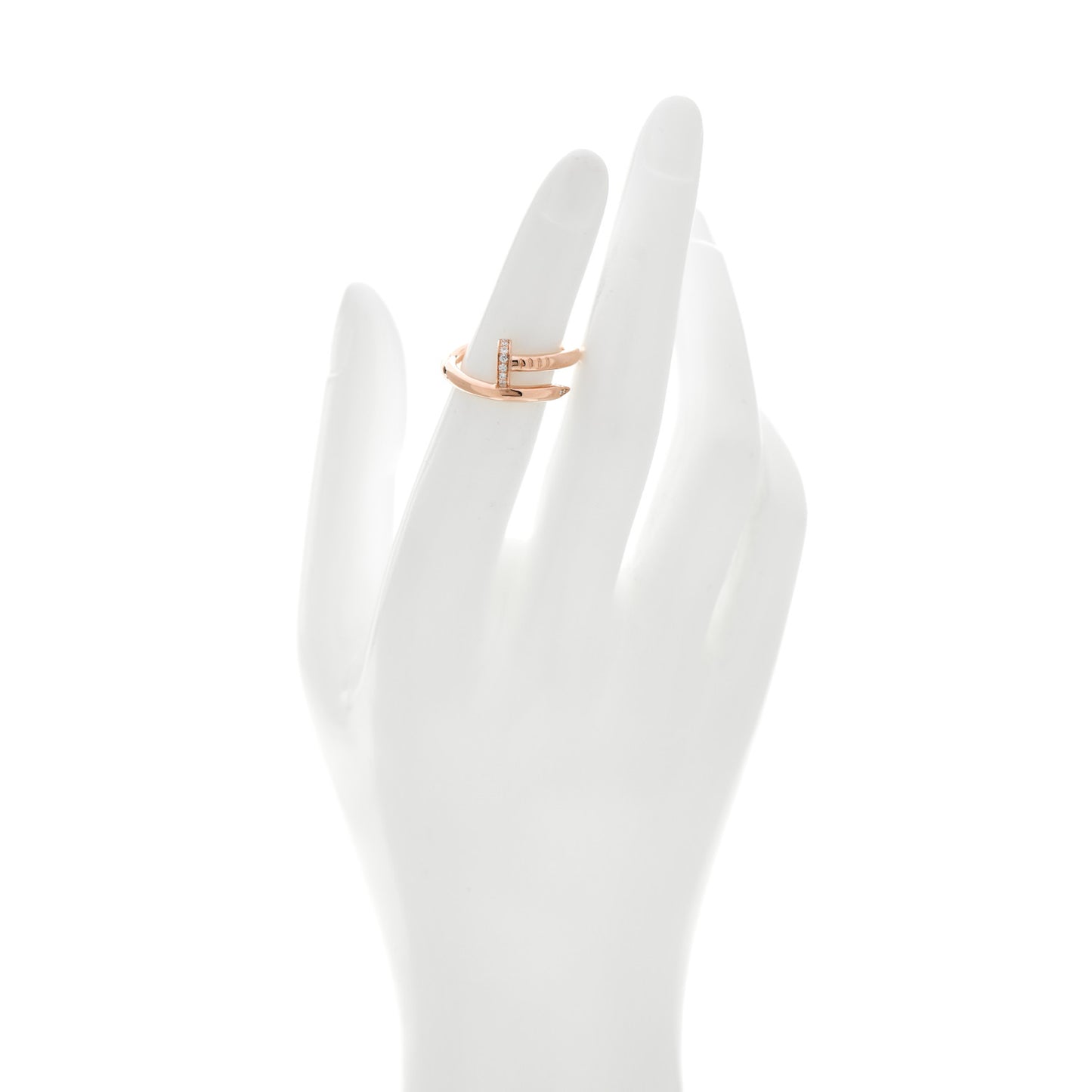 18K Pink Gold Diamond Juste Un Clou Ring 51 5.75