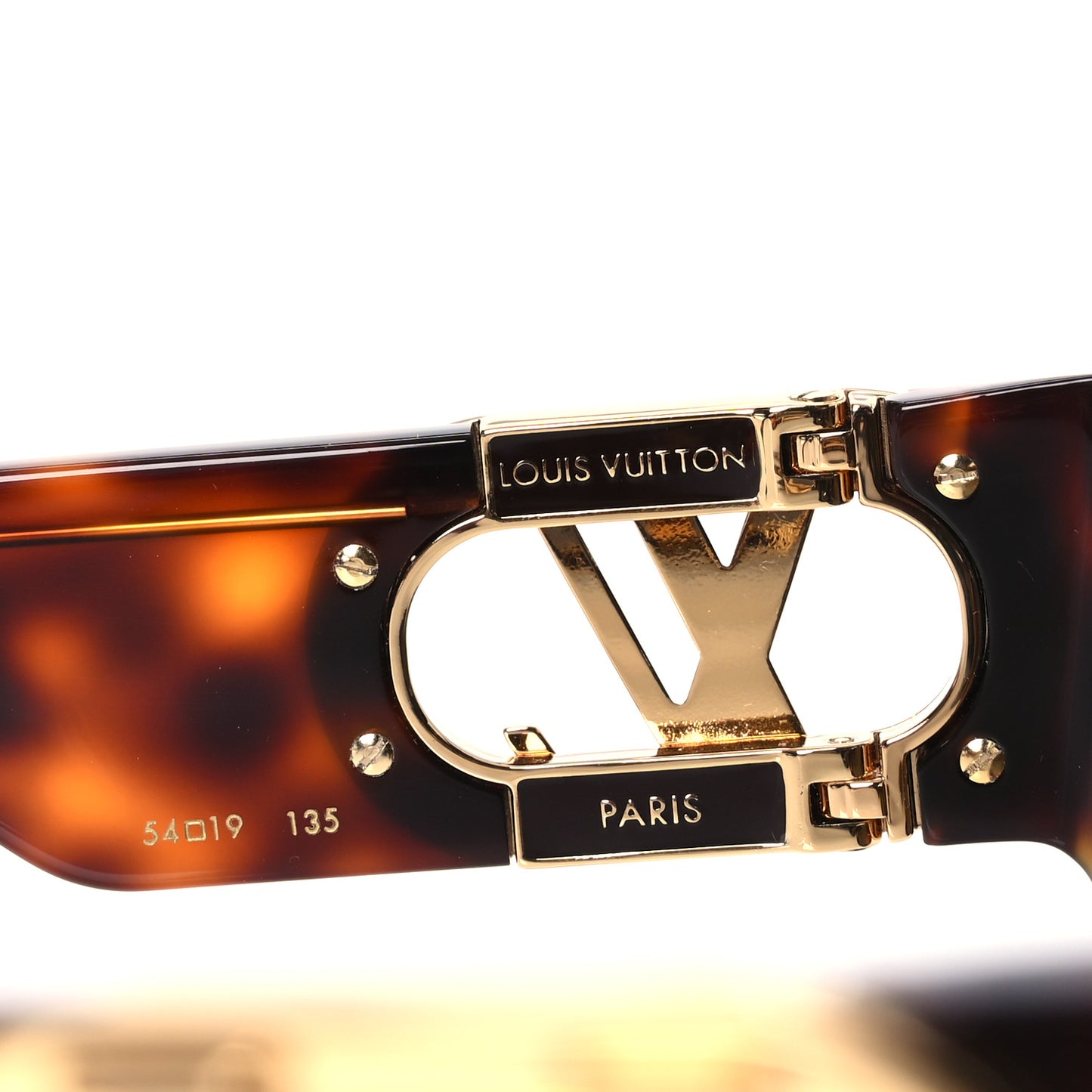 Acetate LV Link Square Sunglasses Z1479E Dark Tortoise