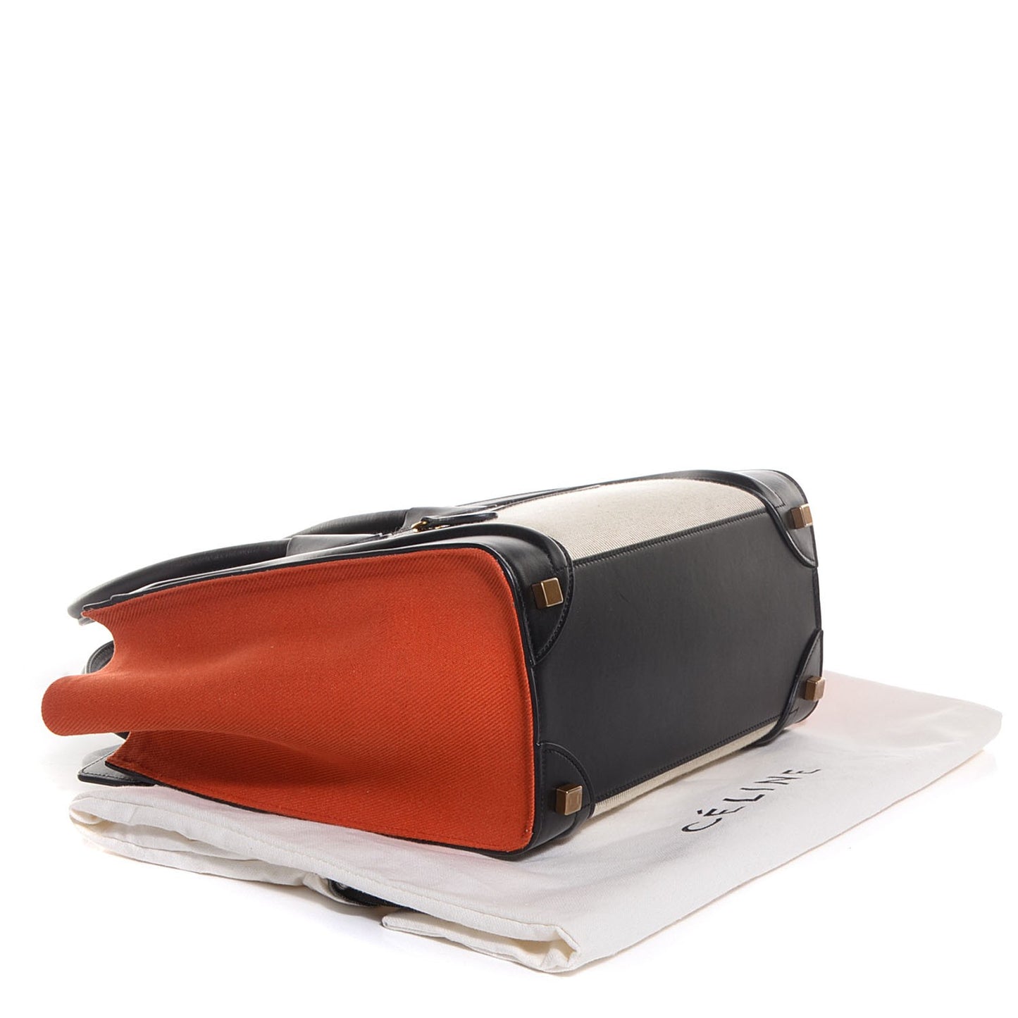 Canvas Smooth Calfskin Micro Tri-Color Luggage Natural