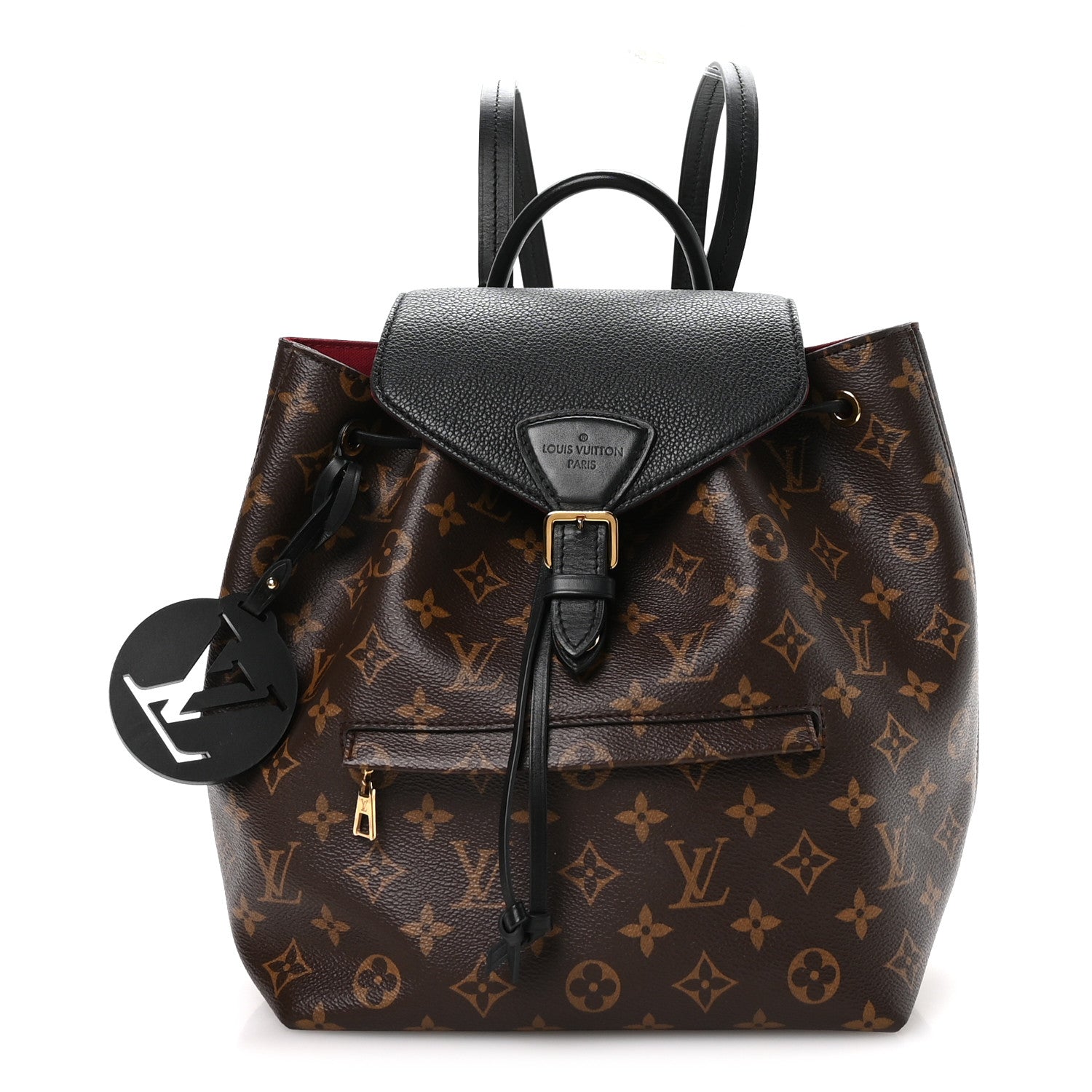 louis vuitton backpack paris Louis Vuitton Monogram/Black Leather Montsouris PM Backpack