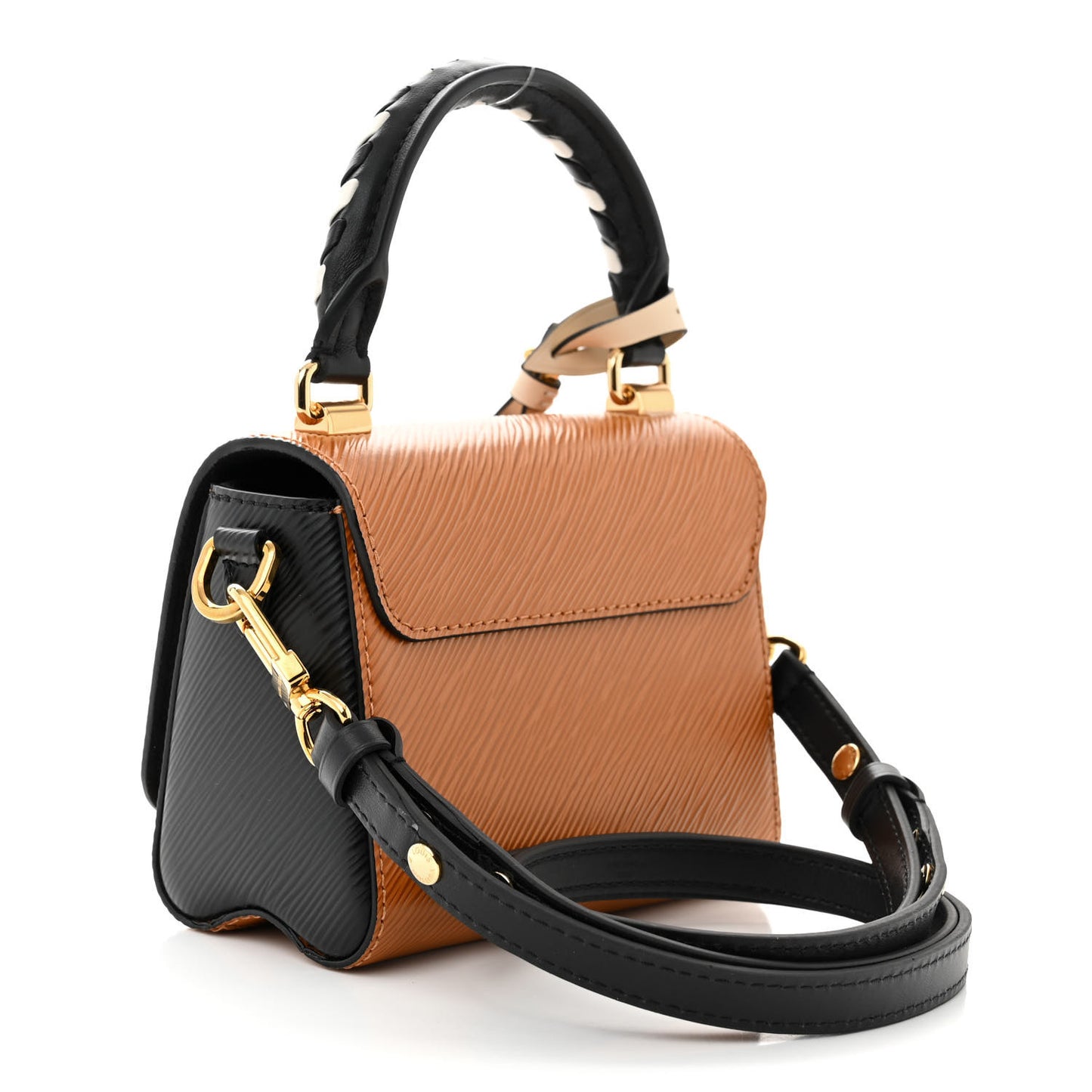 Epi Crafty Twist Shoulder Bag Mini Caramel