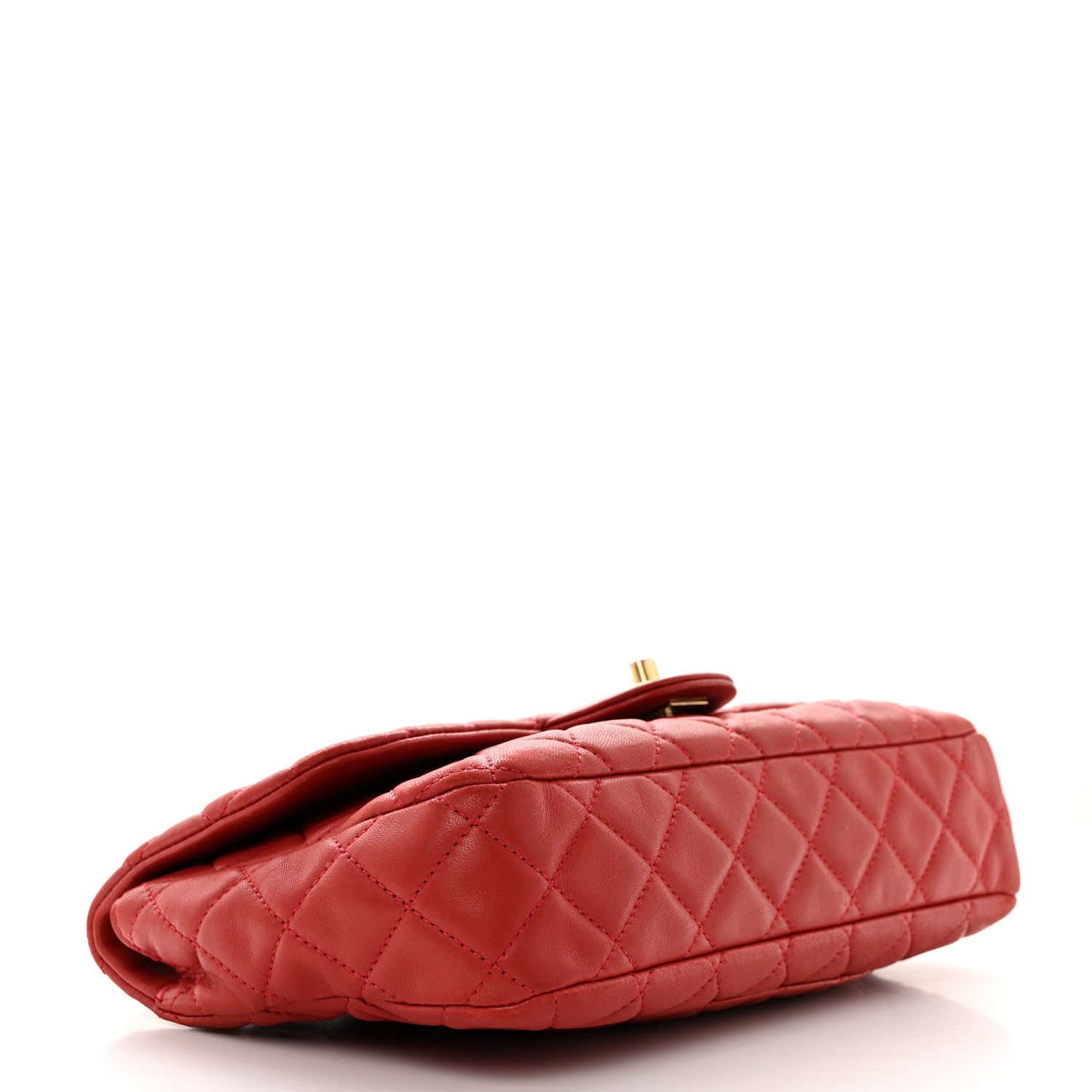 Chanel Lambskin Quilted Medium Cruise Charm Single Flap Red 4 of 11