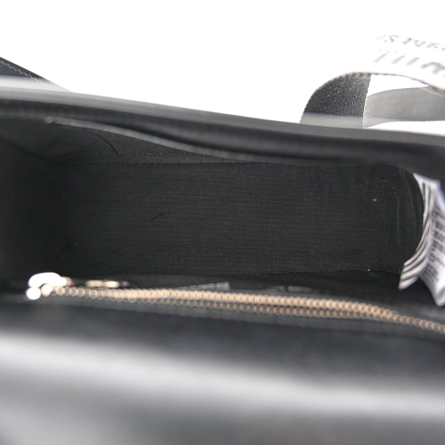 Calfskin Padded Diag Binder Flap Bag Black