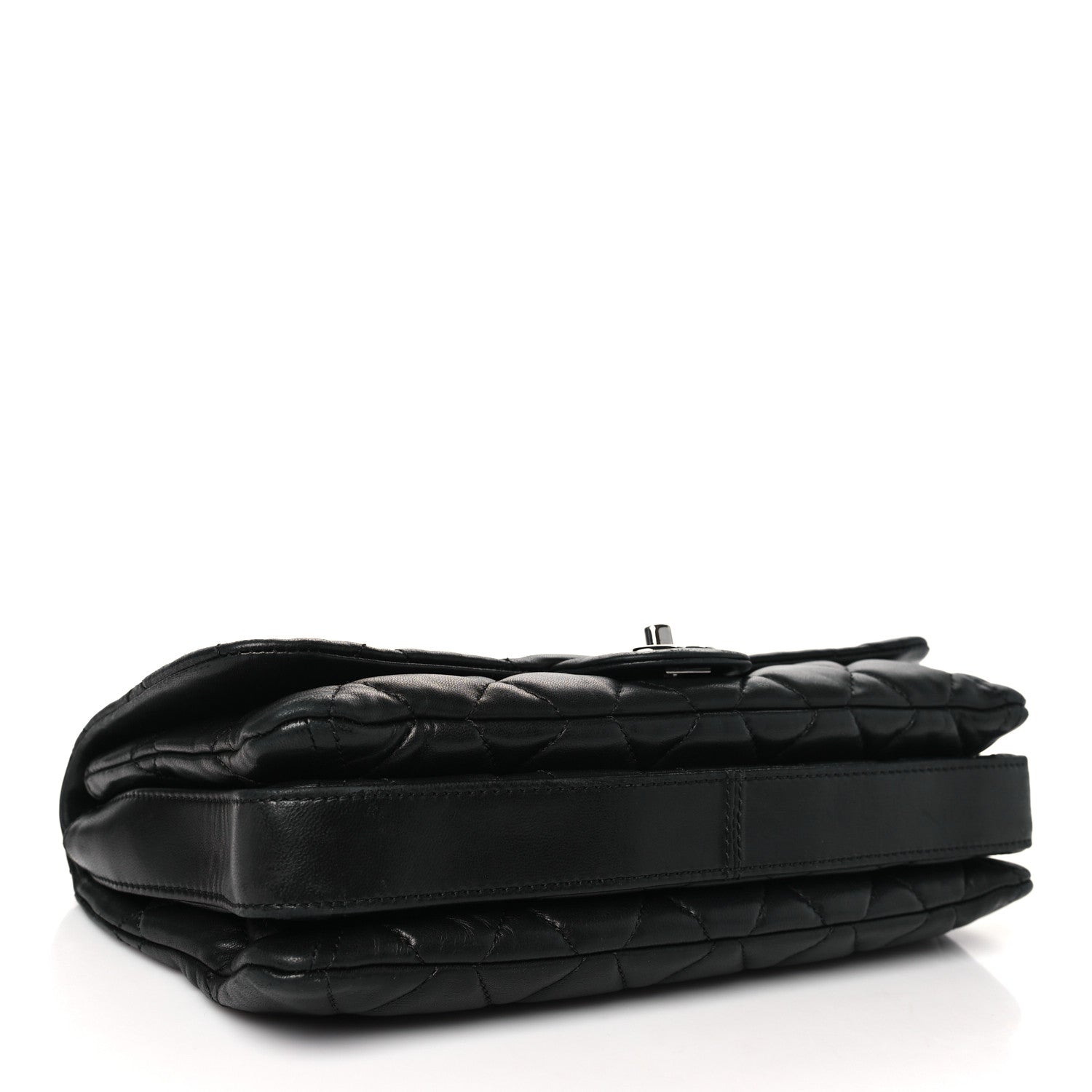 Chanel Lambskin Quilted Jumbo 3 Flap Black 3 of 10