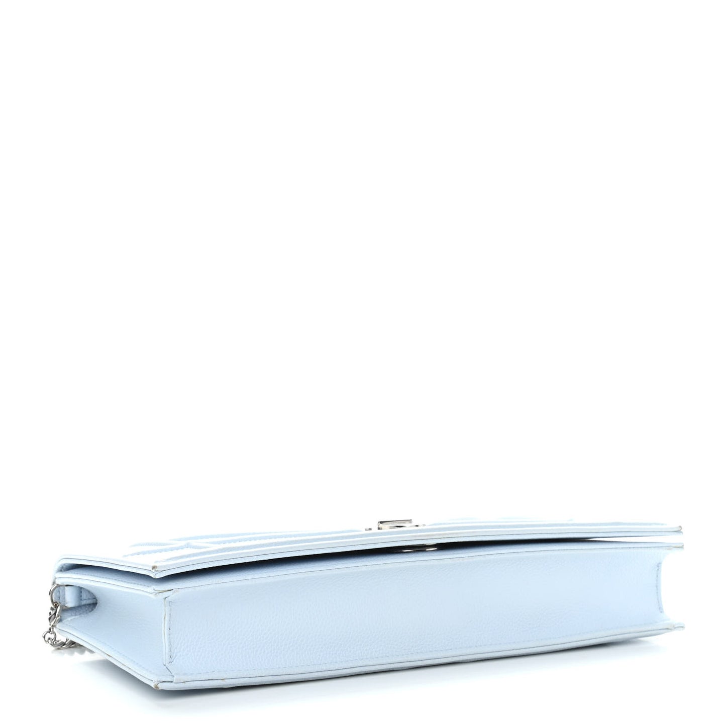 Calfskin Large Diorama Croisiere Chain Wallet Light Blue