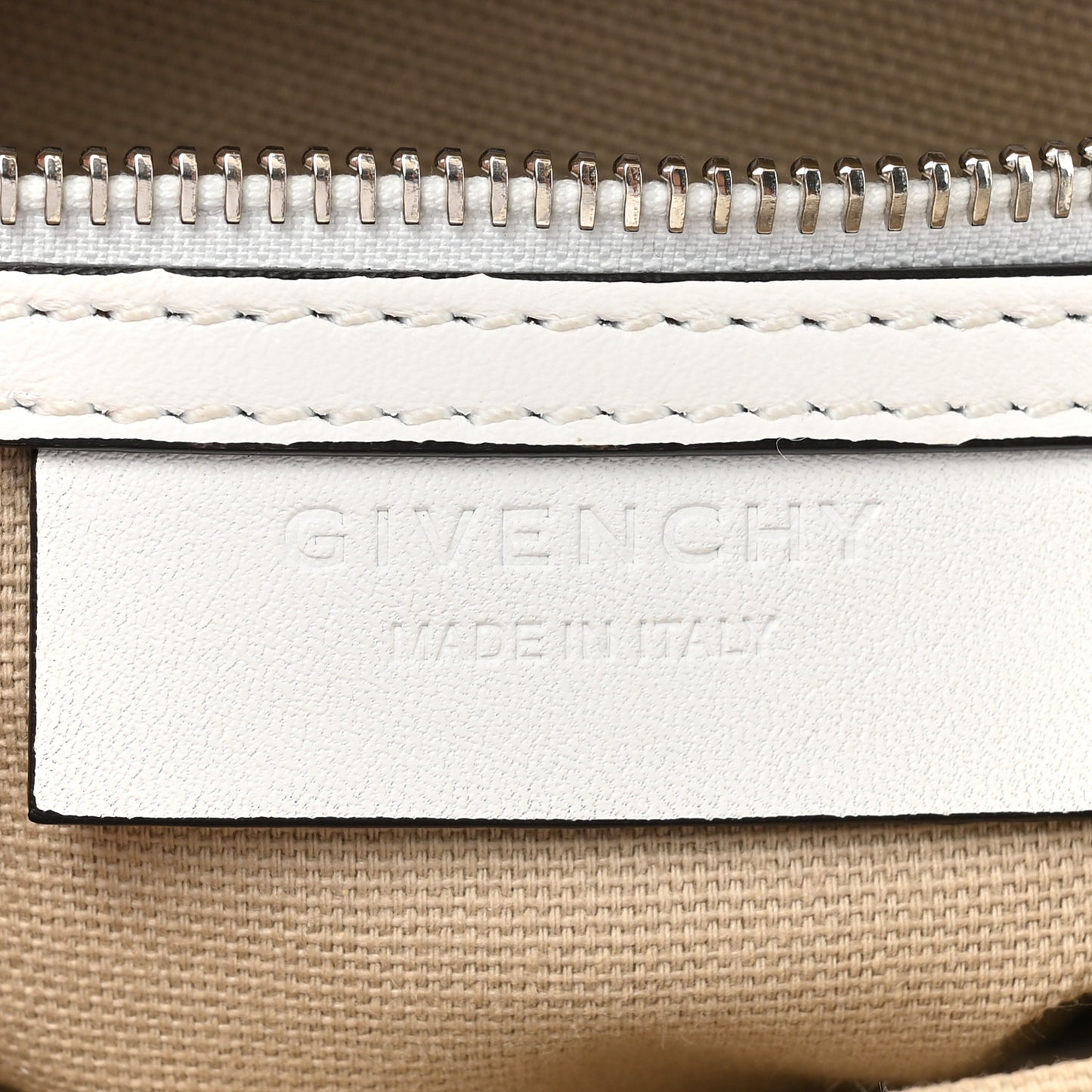 Calfskin Signature Logo Small Antigona White