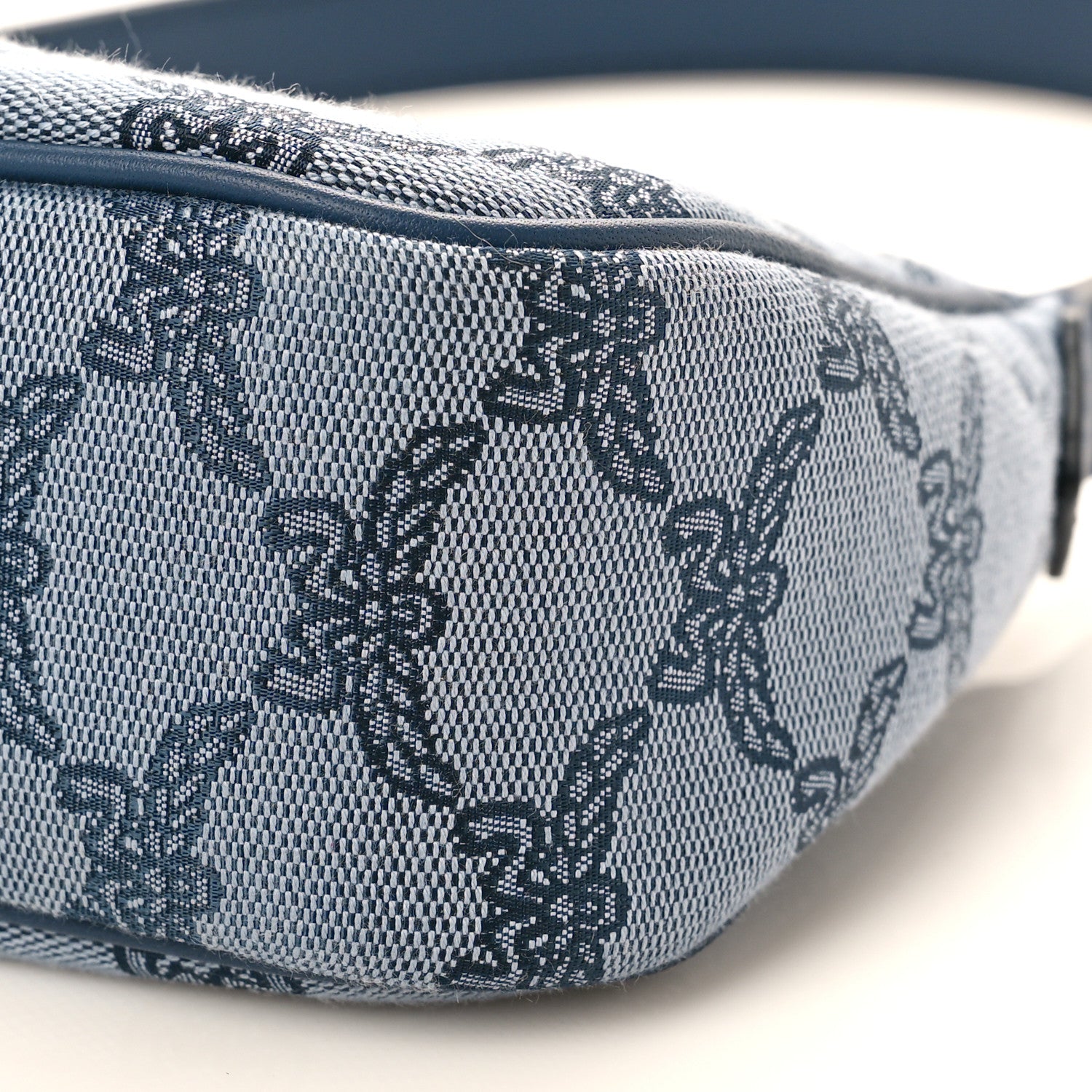 MCM Lauretos Nappa Small Himmel Shoulder Bag Indigo Blue 9 of 9