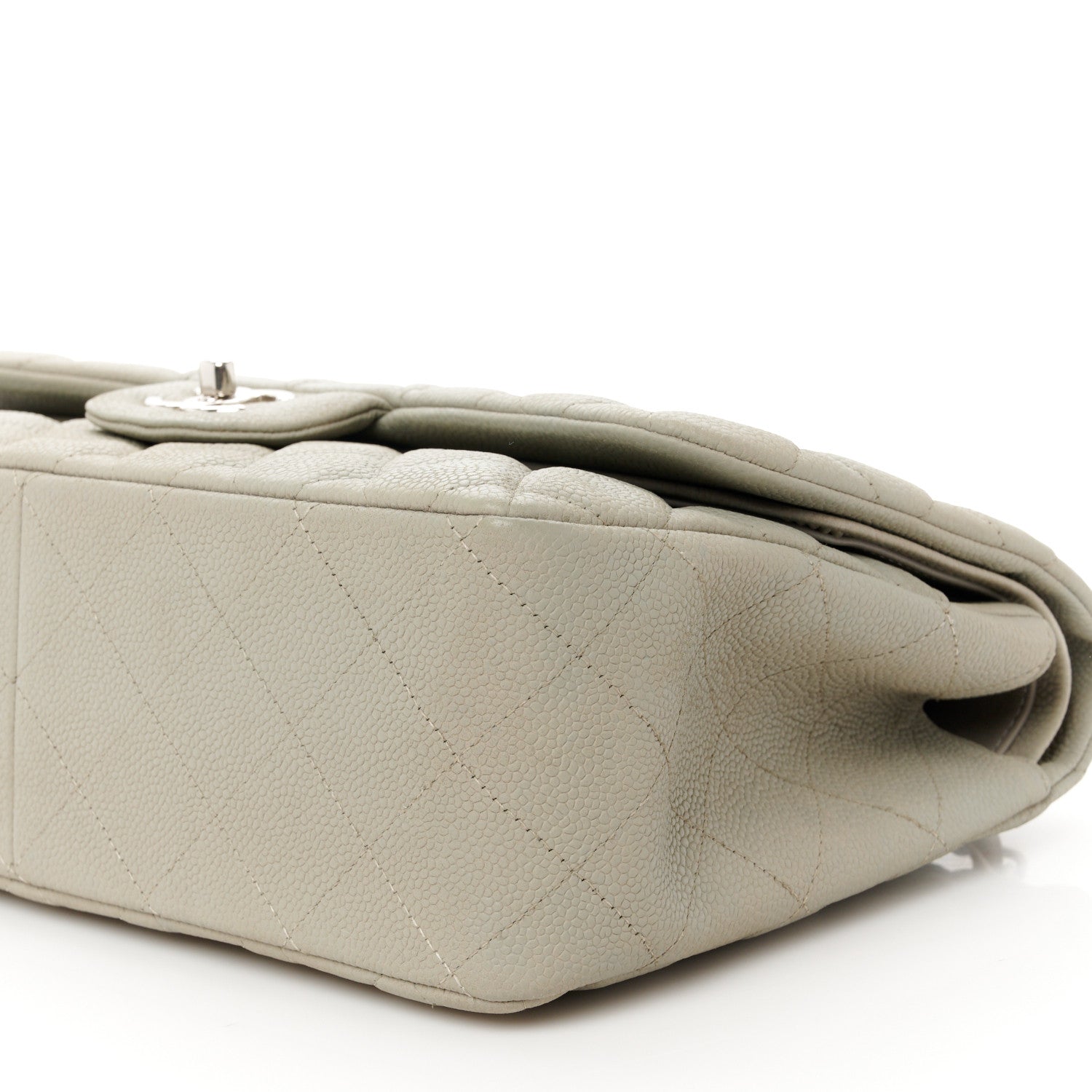 Chanel Caviar Quilted Jumbo Double Flap Grey 11 of 11