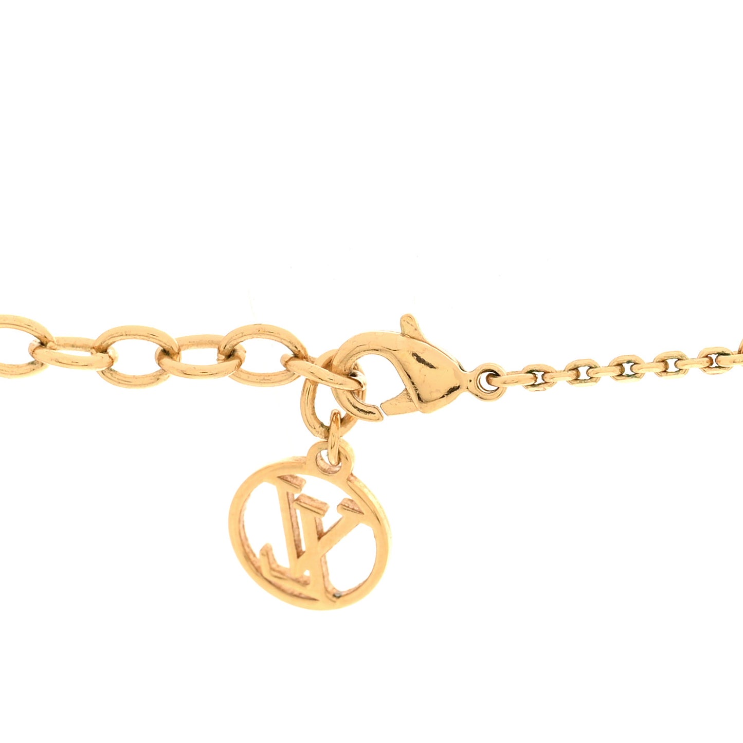 Metal Crystal LV In The Sky Necklace Gold