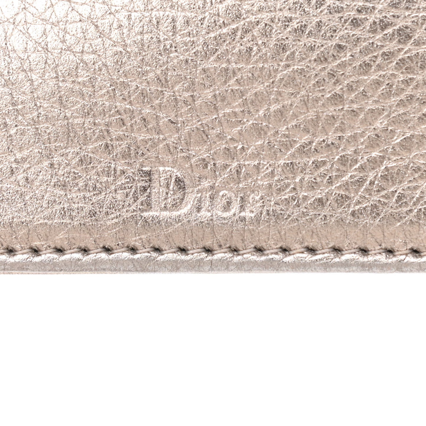 Metallic Grained Calfskin Small Diorama Flap Bag Copper