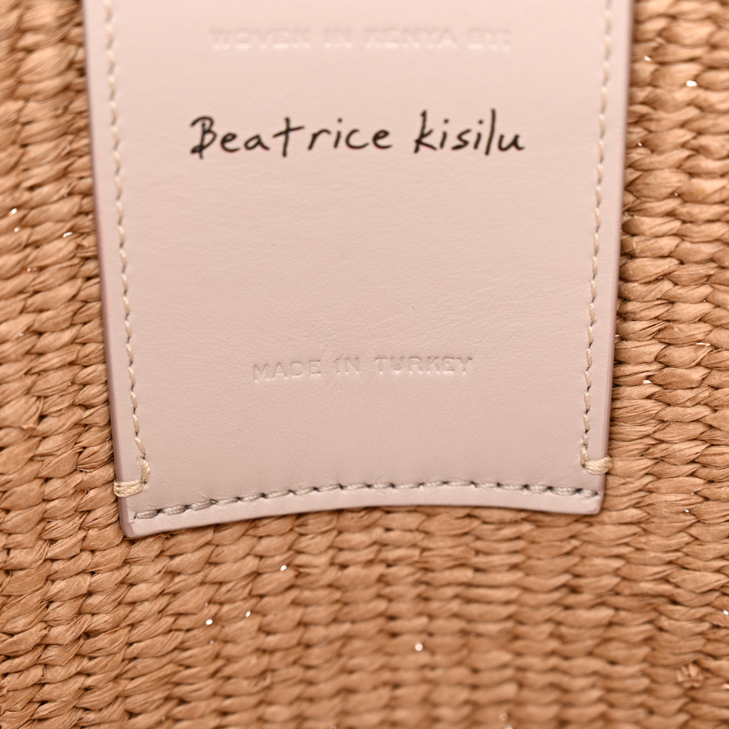 Raffia Large Woody Tote Wild Grey