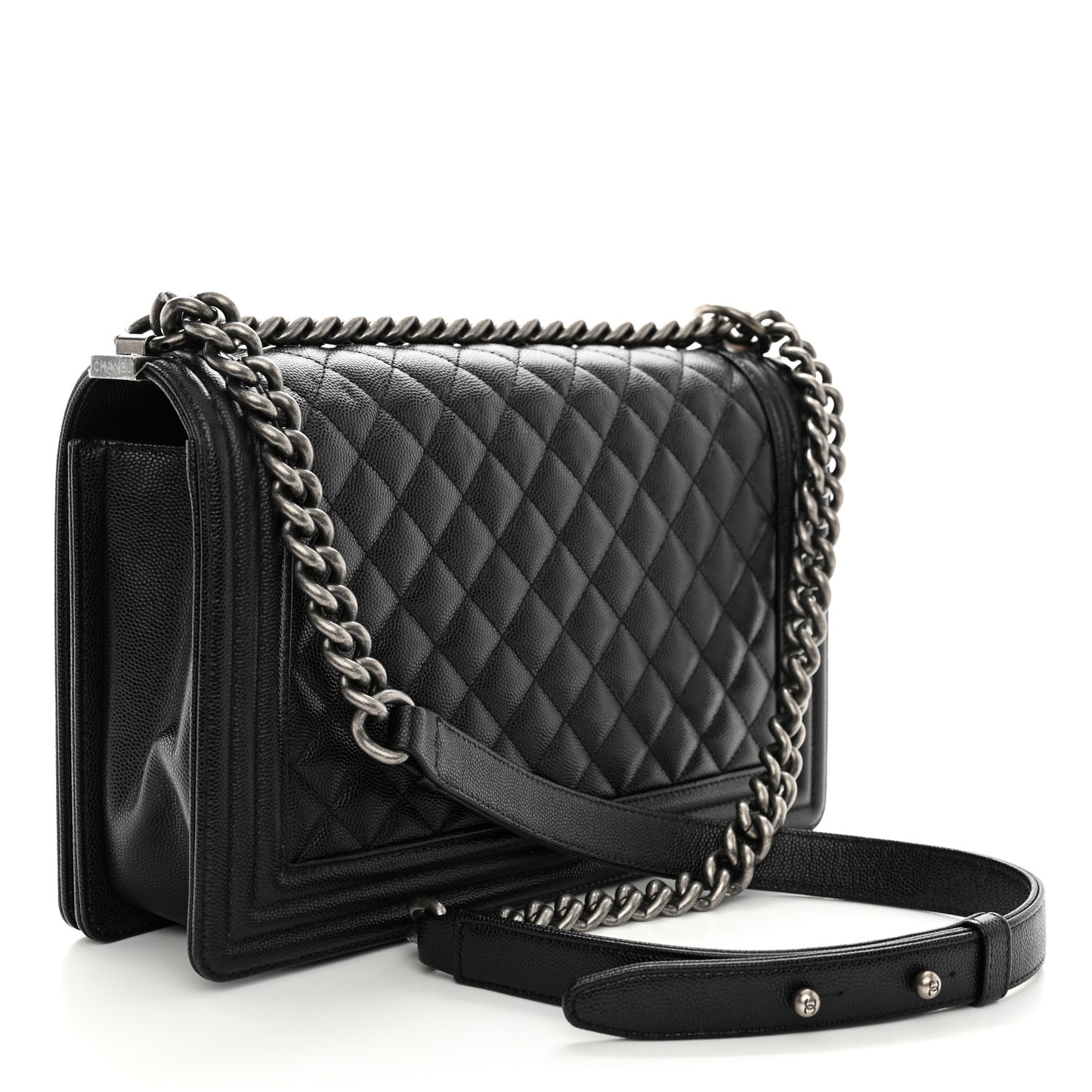 Caviar Quilted New Medium Boy Flap Black