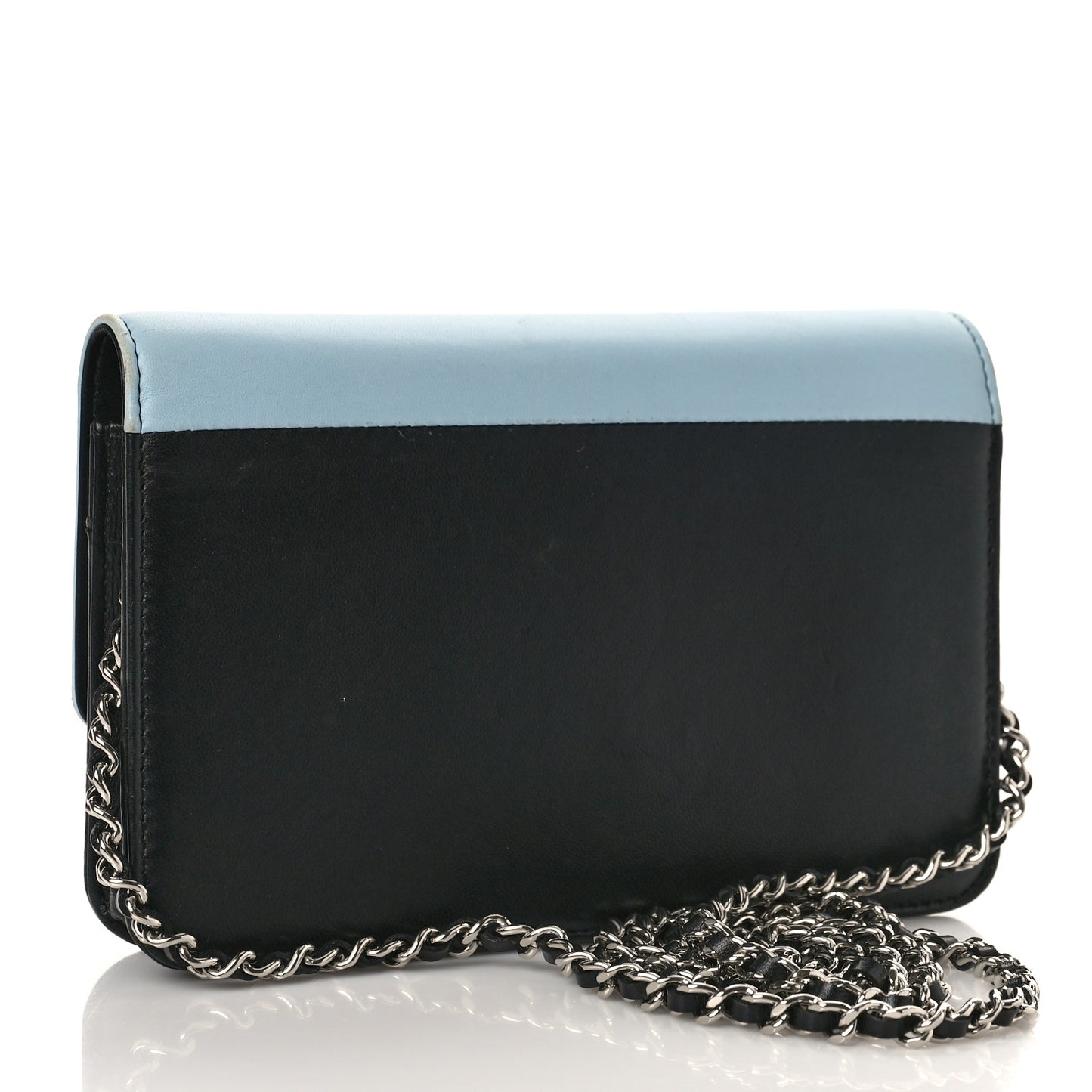 Lambskin Airlines Wallet On Chain WOC Blue Black Red