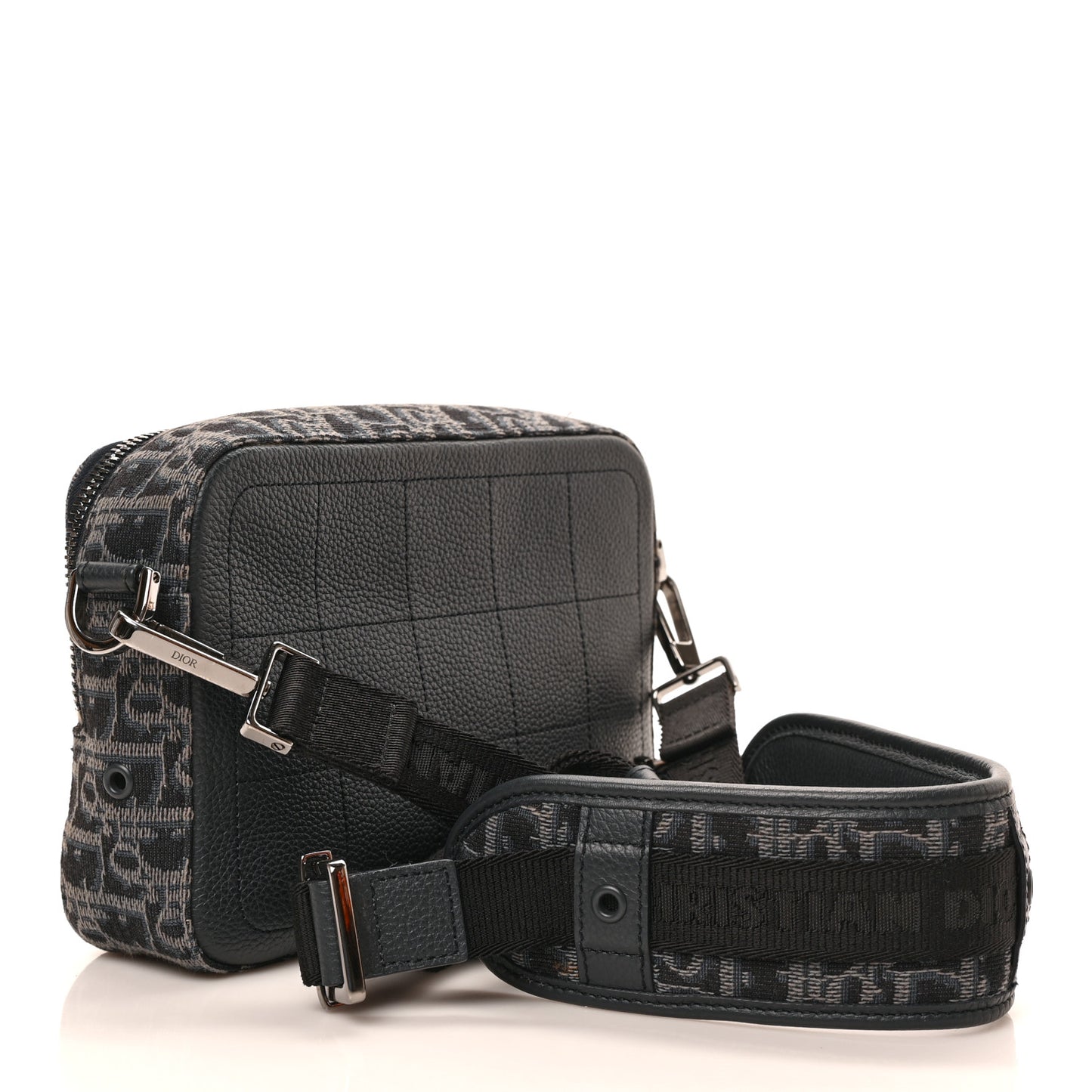 HOMME Oblique Jacquard Safari Messenger Navy Blue