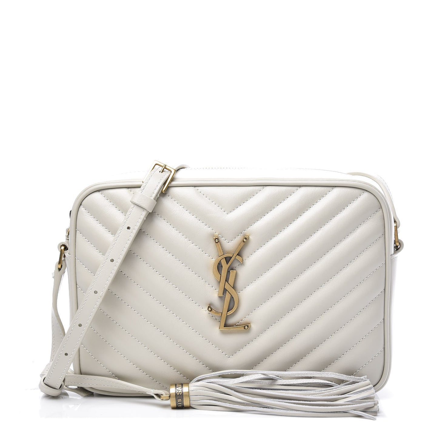 Calfskin Matelasse Monogram Lou Camera Bag Crema Soft